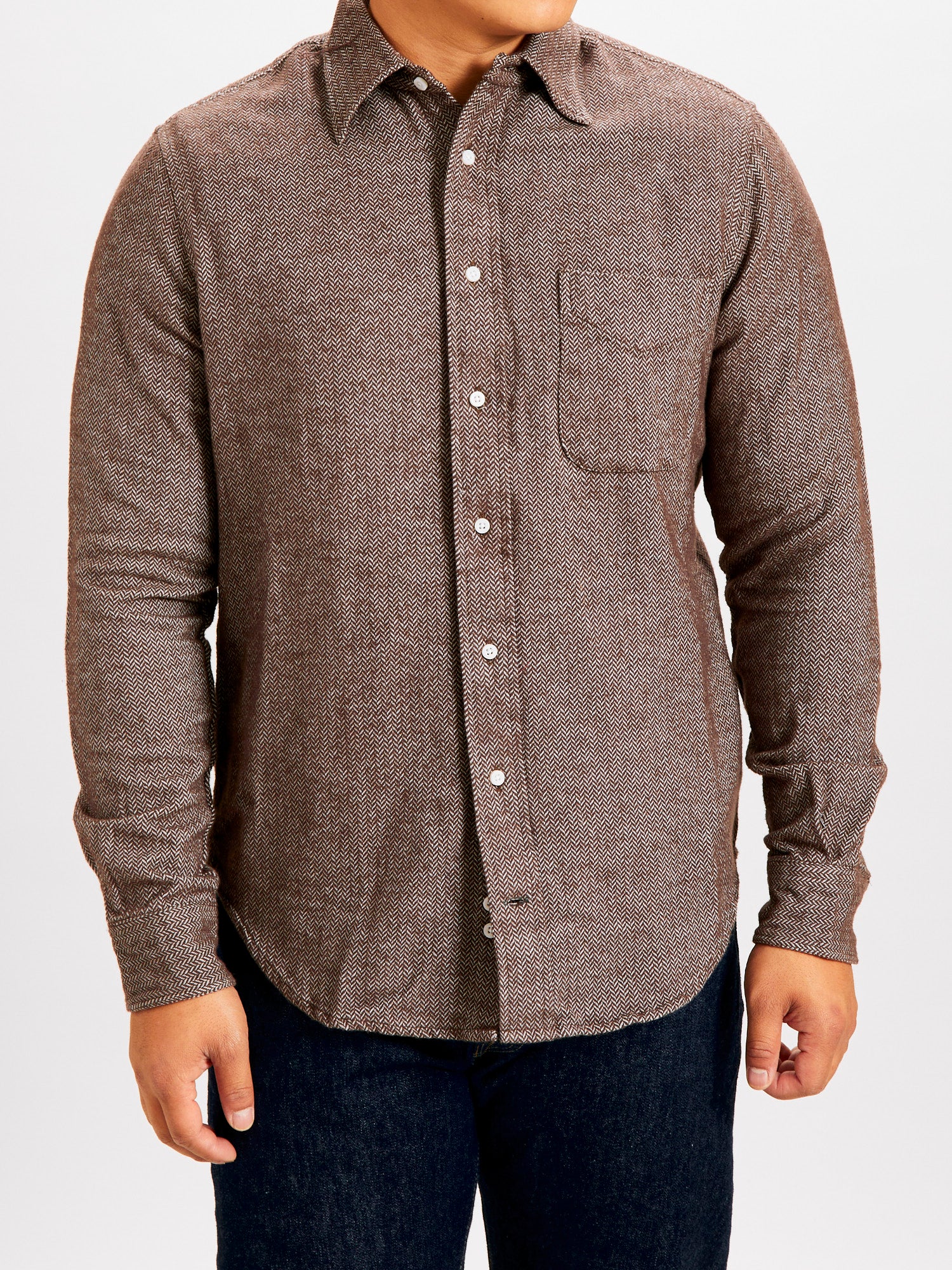 Herringbone Flannel in Brown - Image 2