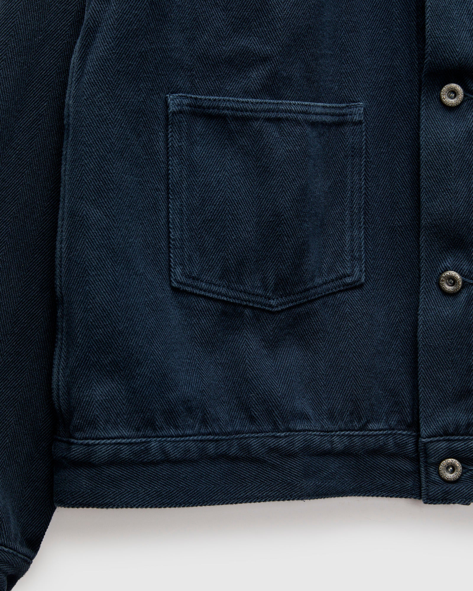 Herringbone Trucker Jacket in Logwood - Image 7