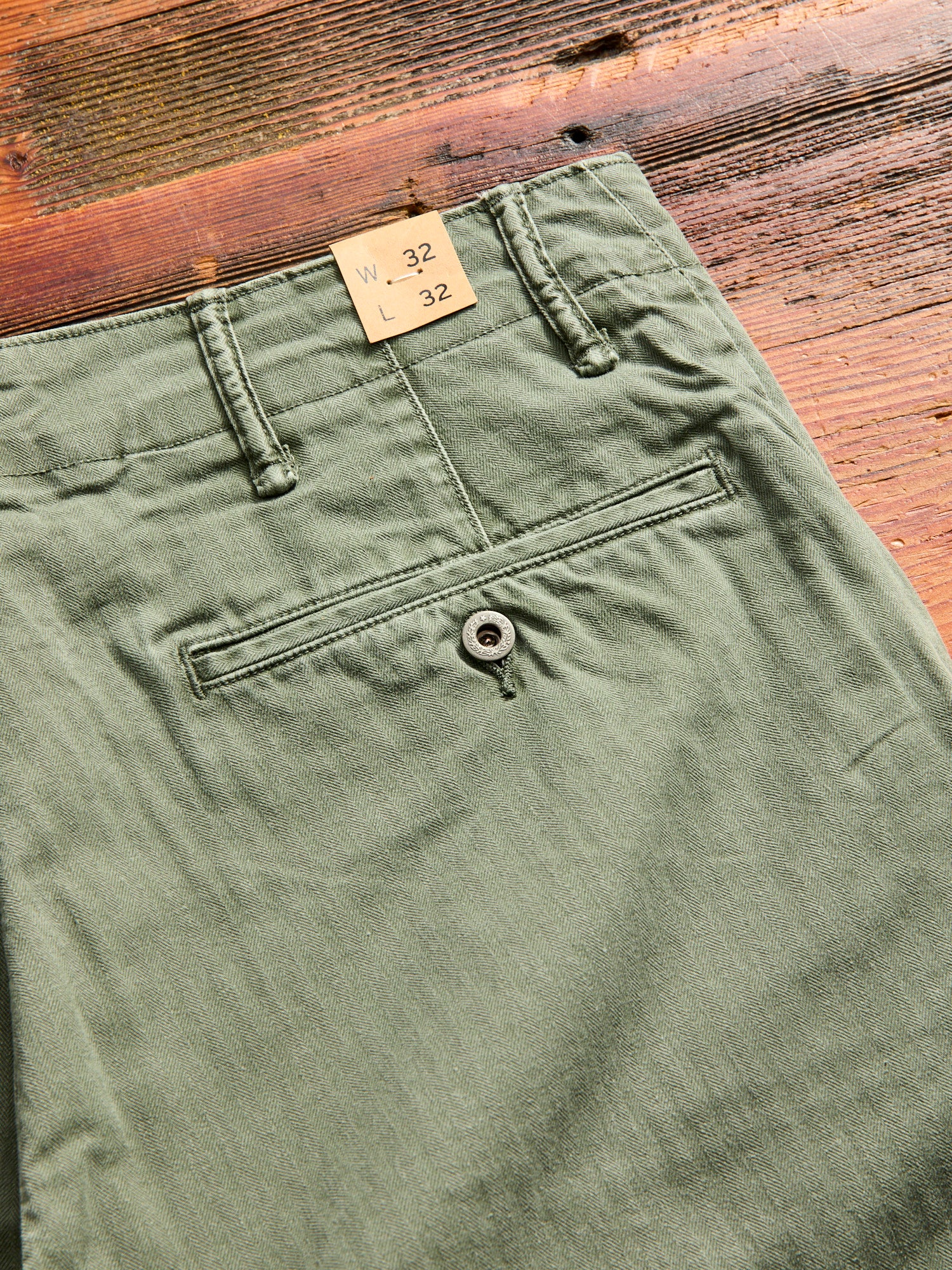 Herringbone Twill Field Pants in Washed Olive - Image 10