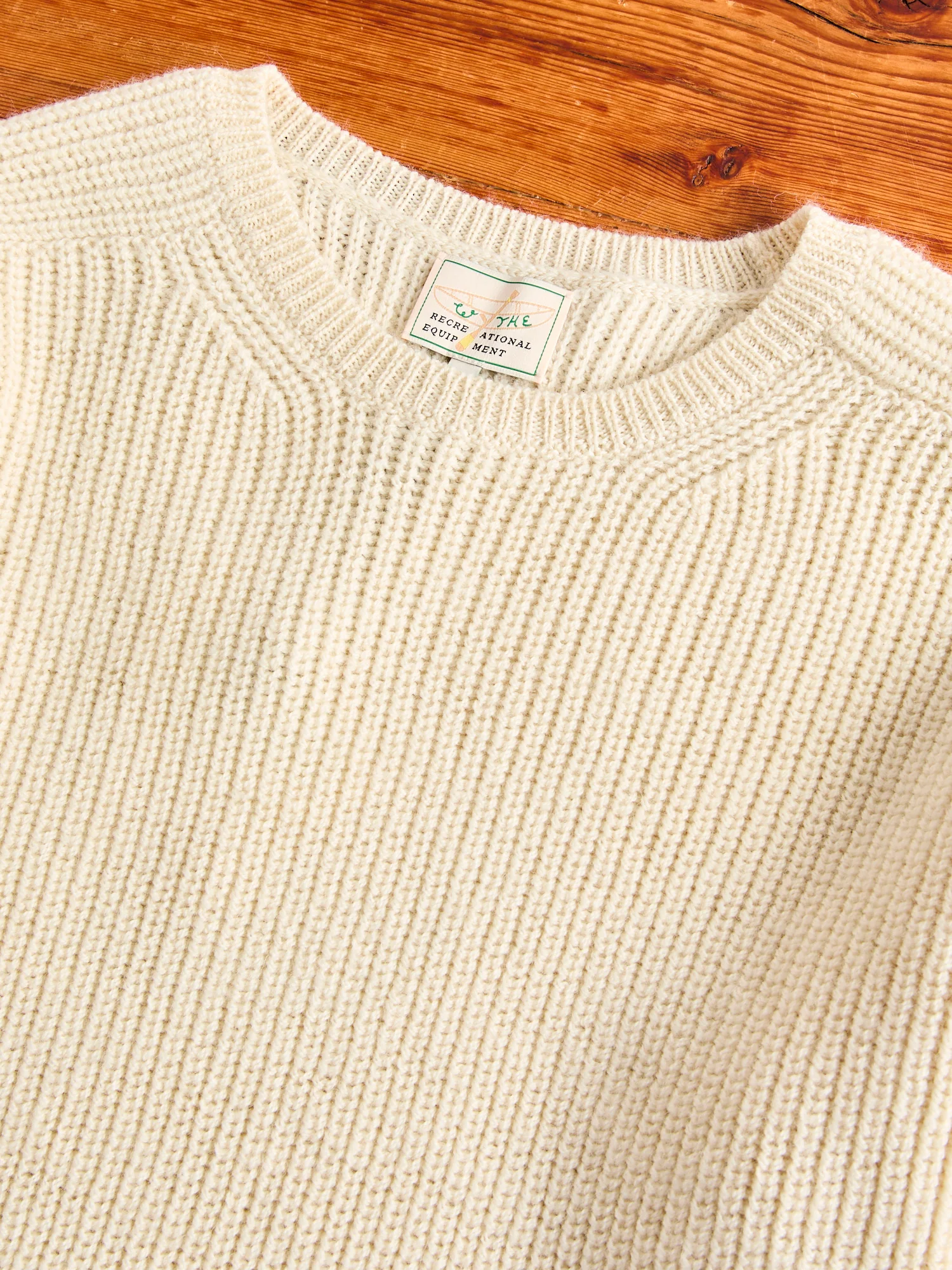 Highland Shakerknit Sweater in Cream - Image 4