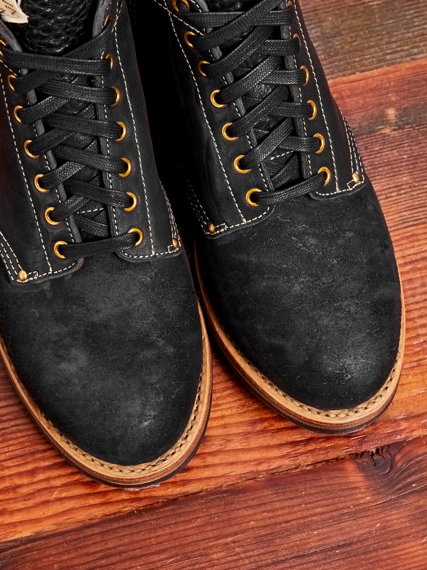 Horsehide Brigadier Boots-Folk in Black - Image 5