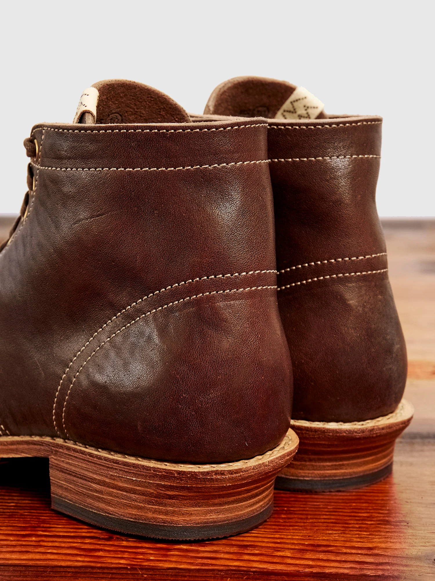 Horsehide Brigadier Boots-Folk in Dark Brown - Image 4