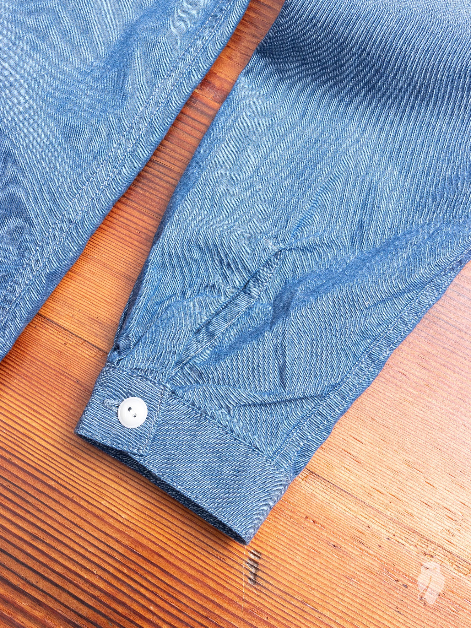 Hummingbirds Band-Collar Shirt in Chambray - Image 8