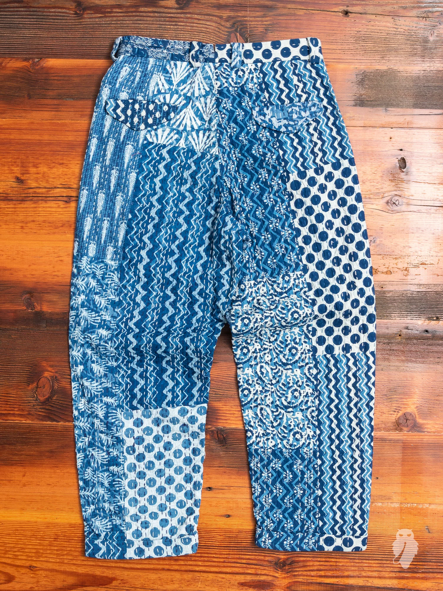 India Quilt Trousers in Indigo - Image 8