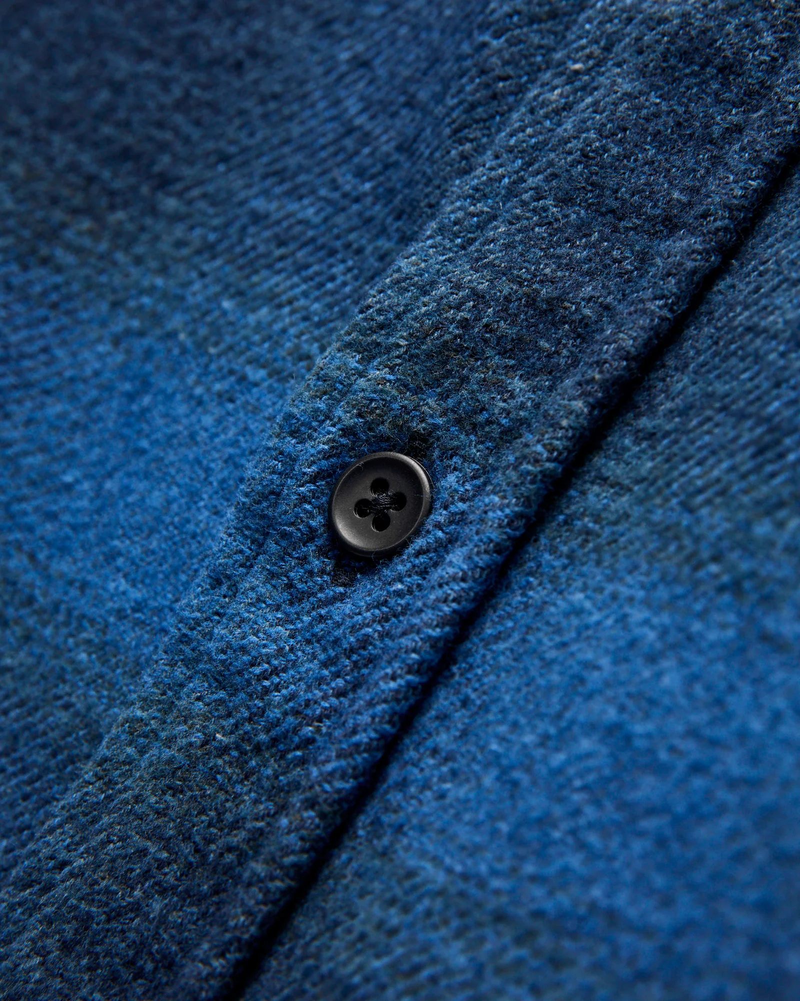 Indigo Overdye Cotton Tweed Shirt in Beige Check - Image 5