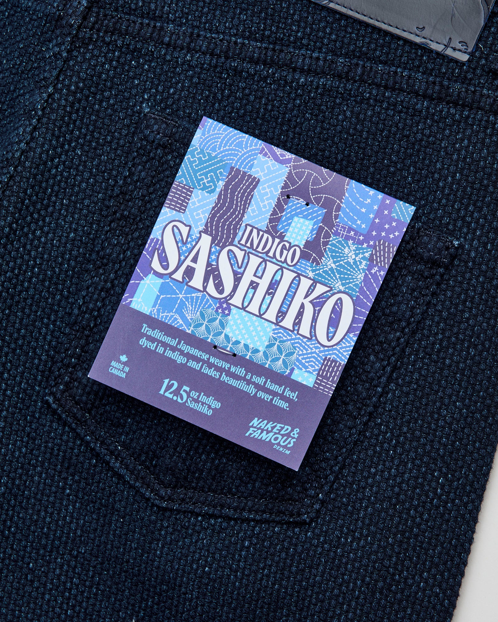 "Indigo Sashiko" 12.5oz Jacquard Denim - Strong Guy Fit - Image 5
