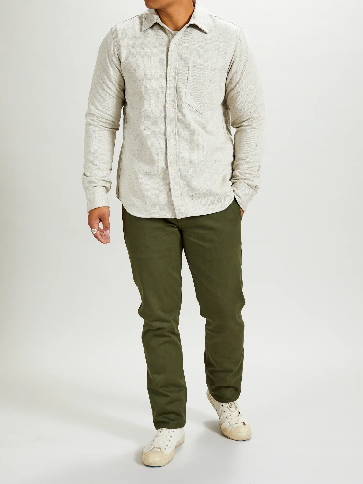 "Infantry Pant" in Green Selvedge Twill - Image 10