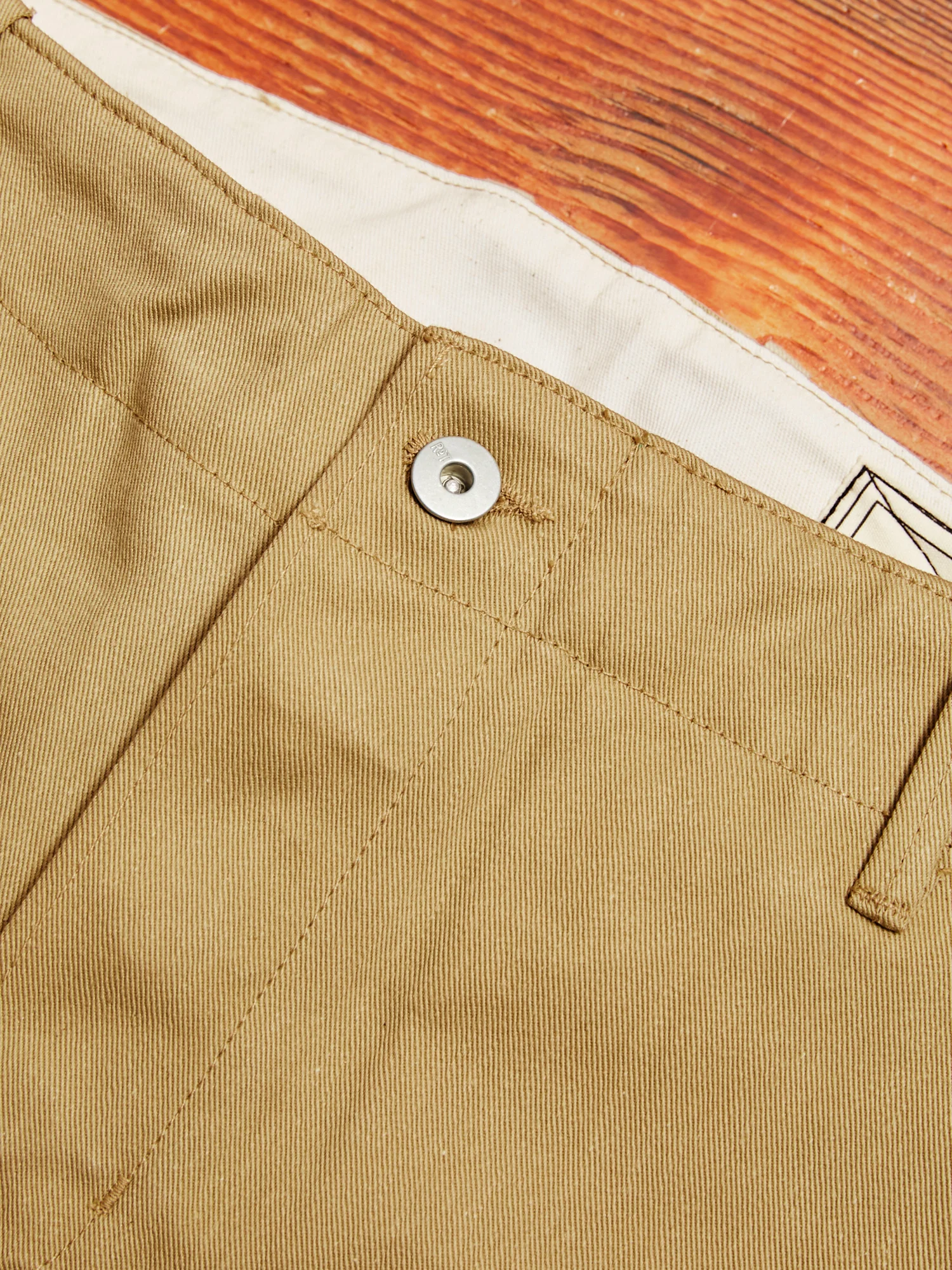 "Infantry Pant" in Khaki Selvedge Twill - Image 6