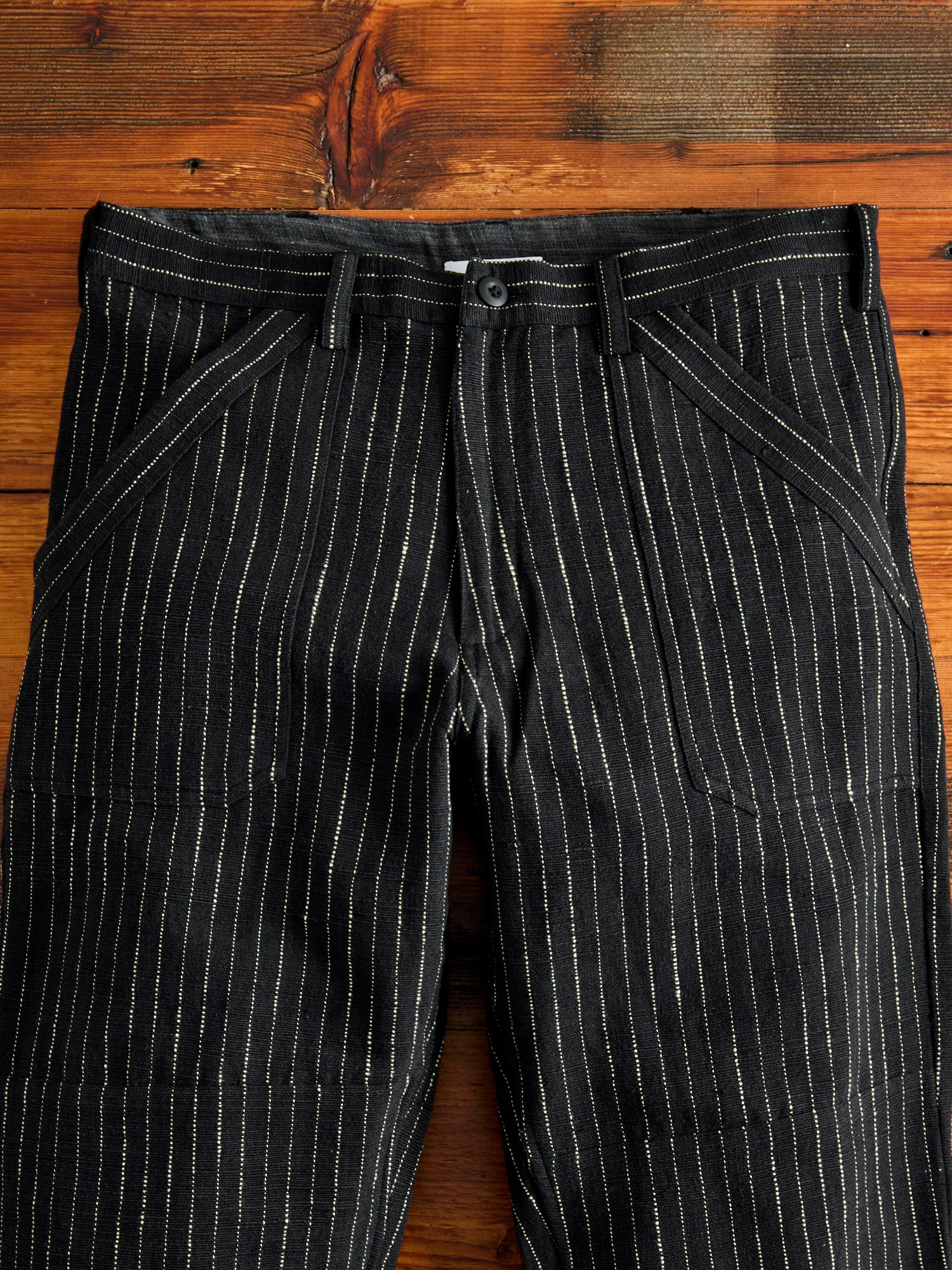 Isaac Pants in Iron/Acacia Ticking Stripe - Image 3