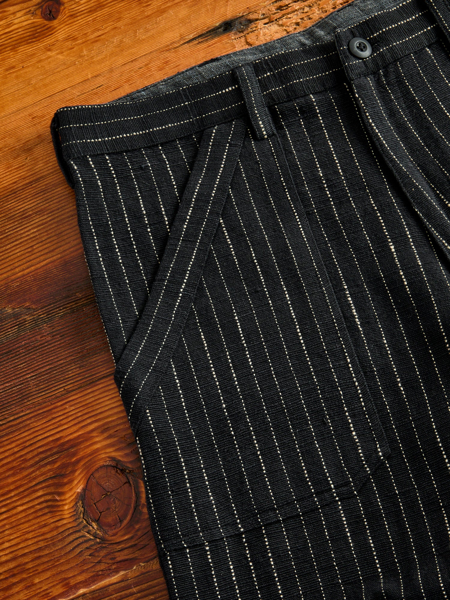 Isaac Pants in Iron/Acacia Ticking Stripe - Image 6