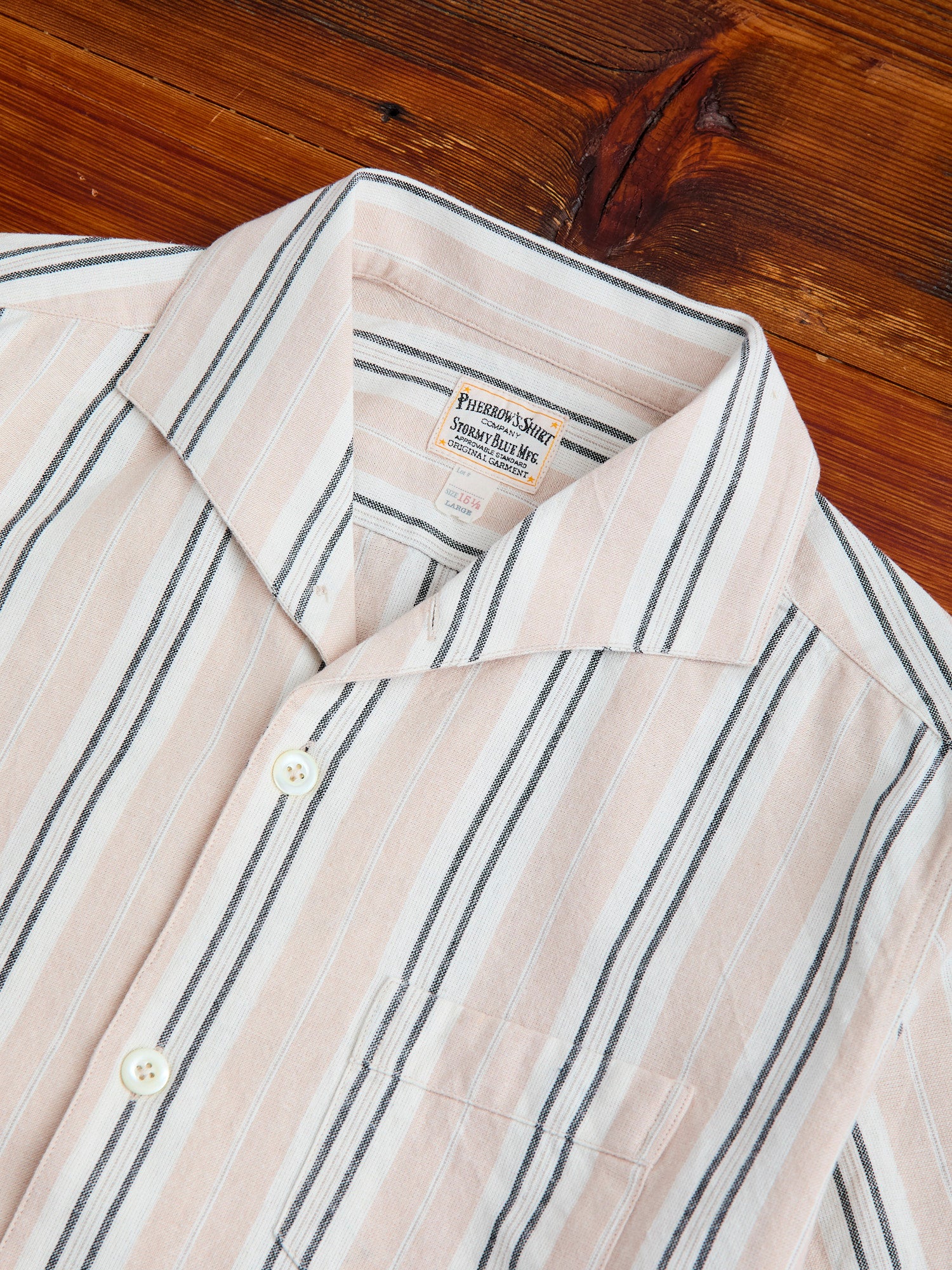 Italian Collar Shirt in Pink Stripe - Image 3