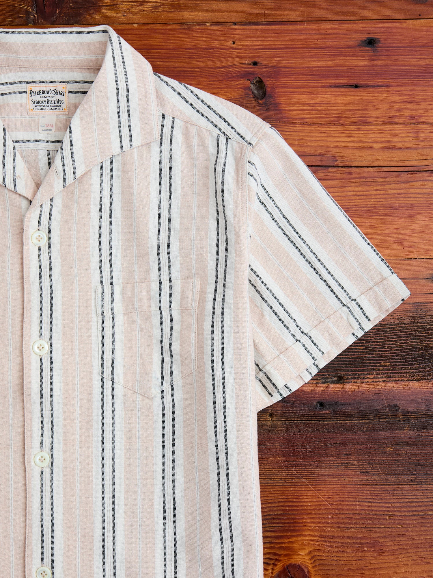 Italian Collar Shirt in Pink Stripe - Image 5