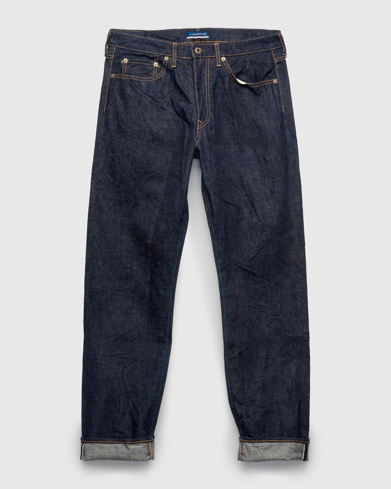 J401 "Circle" 14.8oz Rinsed Selvedge Denim - Classic Straight Fit - Image 2