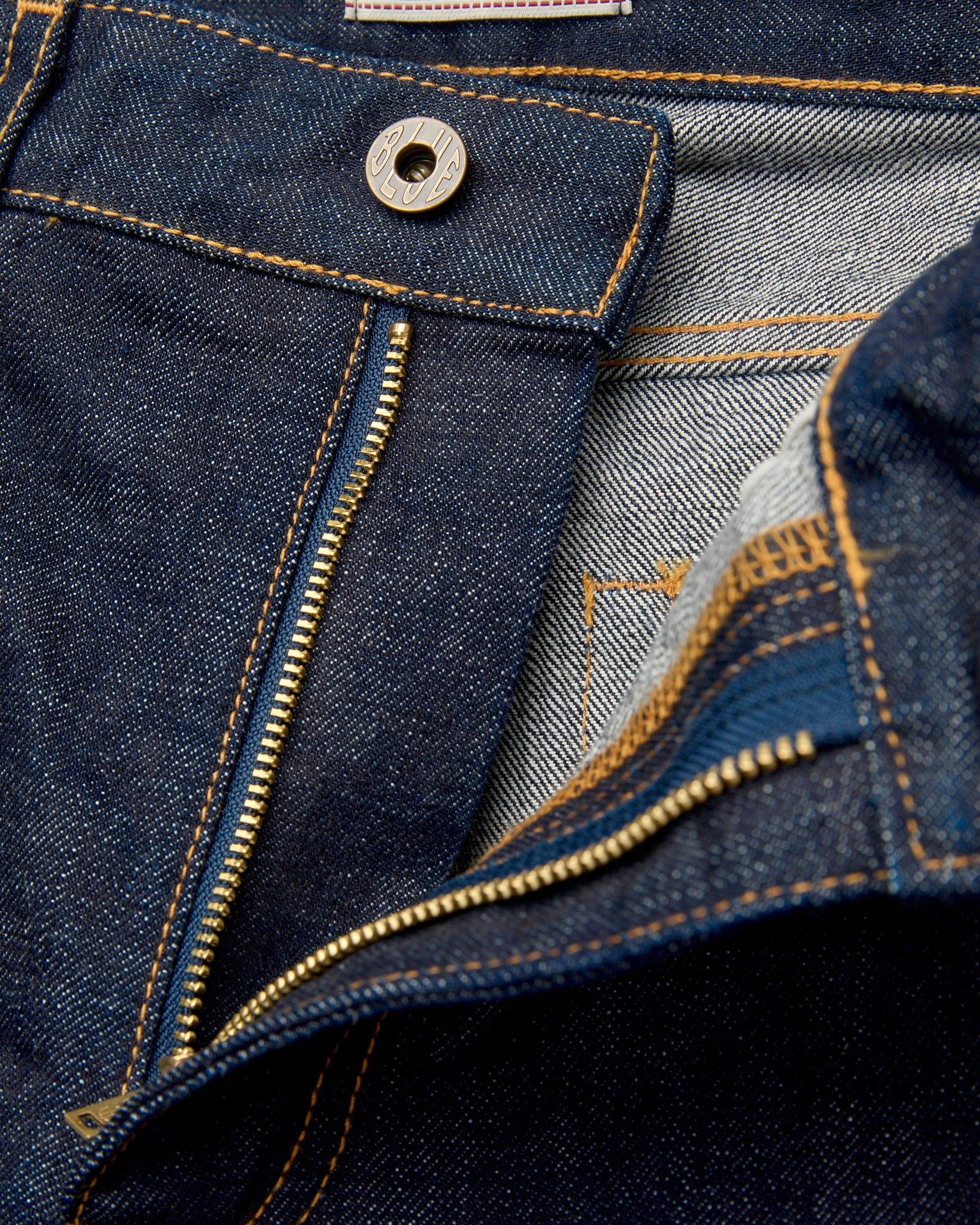 J401 "Circle" 14.8oz Rinsed Selvedge Denim - Classic Straight Fit - Image 7