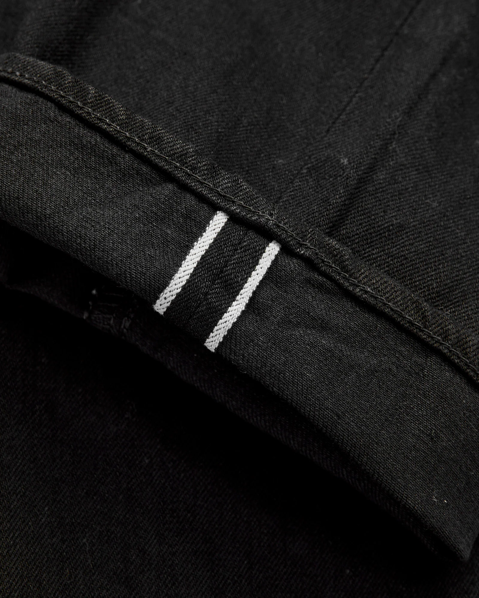 J414 14oz Black Selvedge Denim - Classic Straight Fit - Image 12