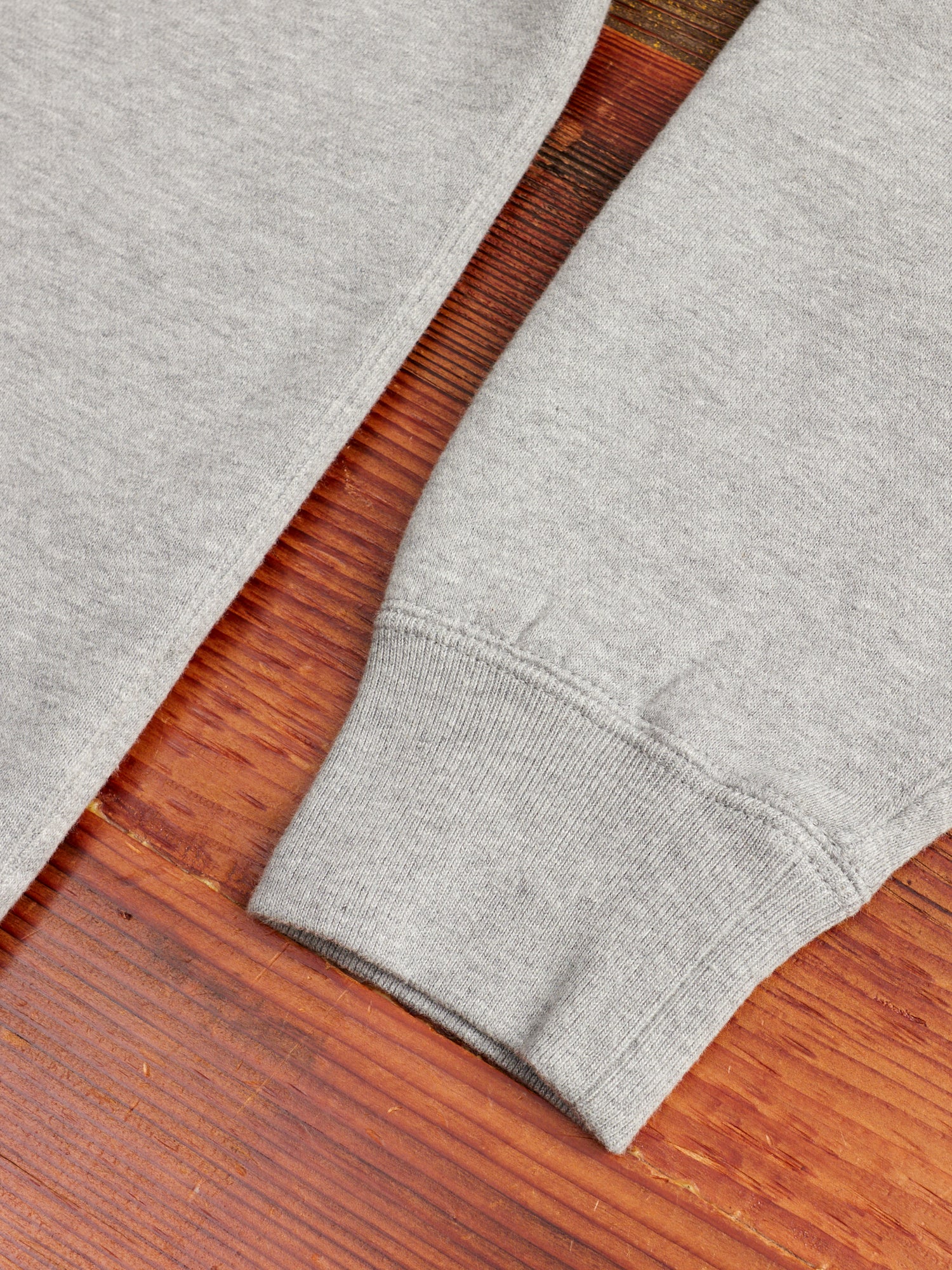 Japan-Made Fleece Crewneck in Heather Grey - Image 4