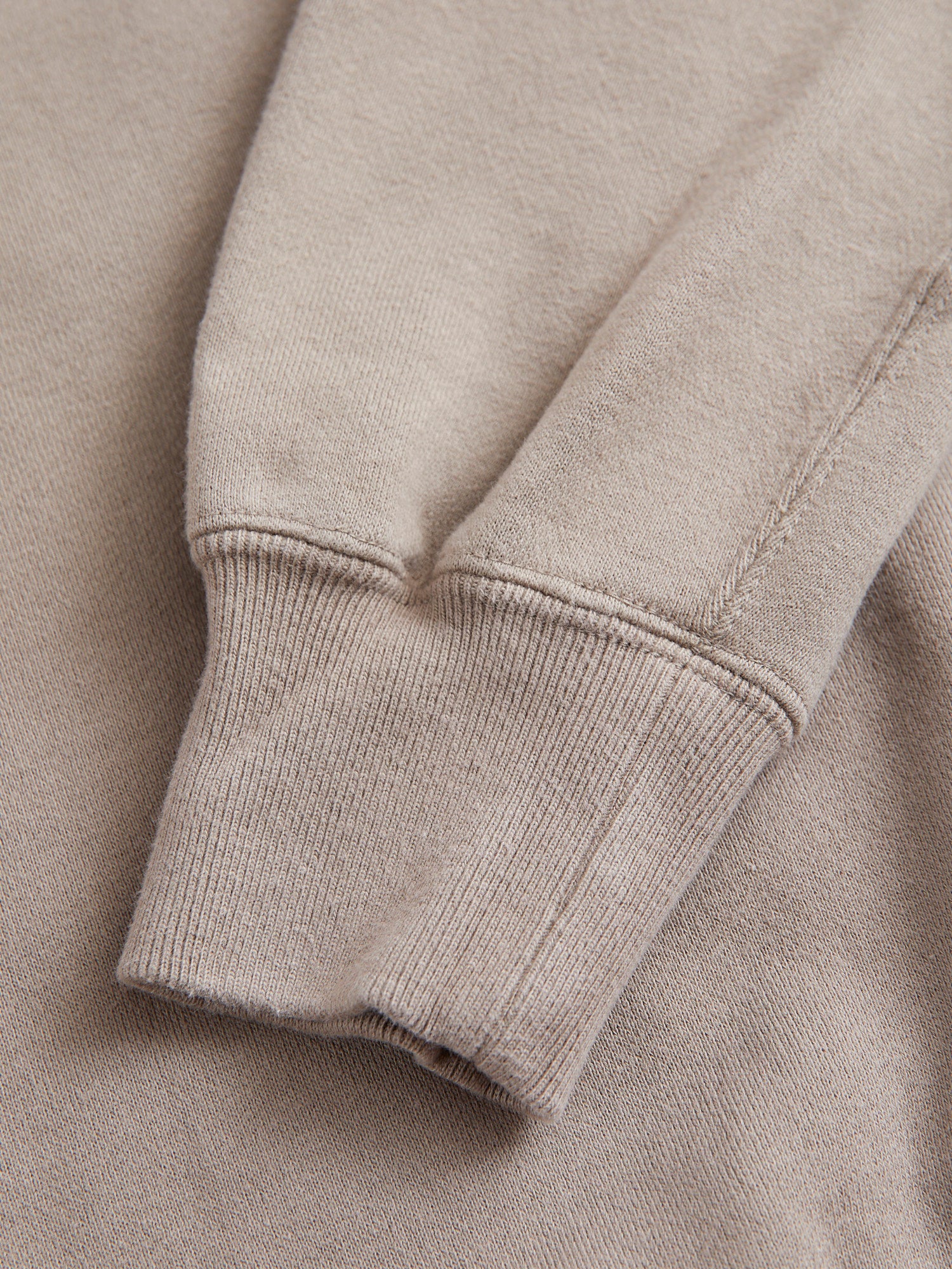 Japan-Made Fleece Crewneck in Khaki - Image 4