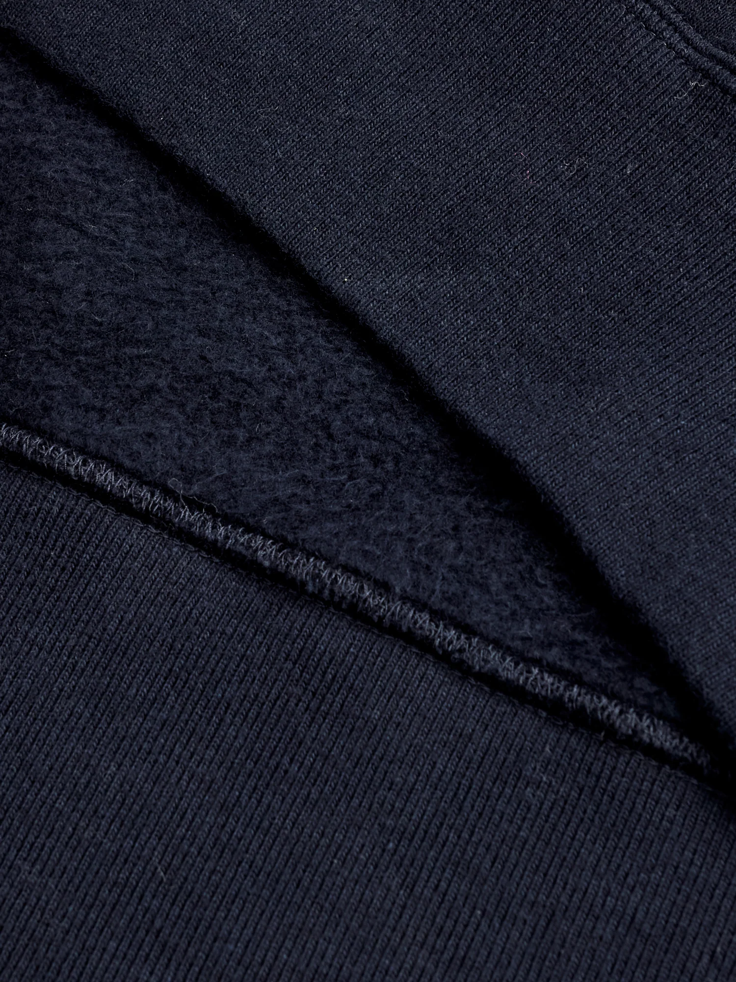 Japan-Made Fleece Crewneck in Navy - Image 5