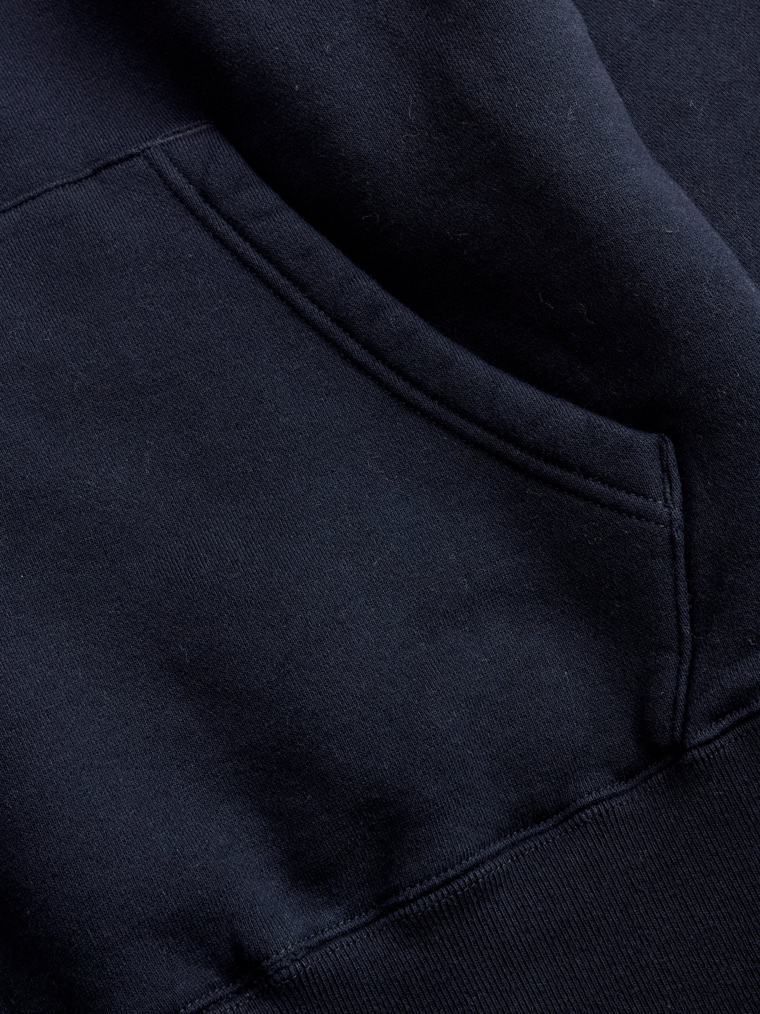 Japan-Made Fleece Hoodie in Navy - Image 5