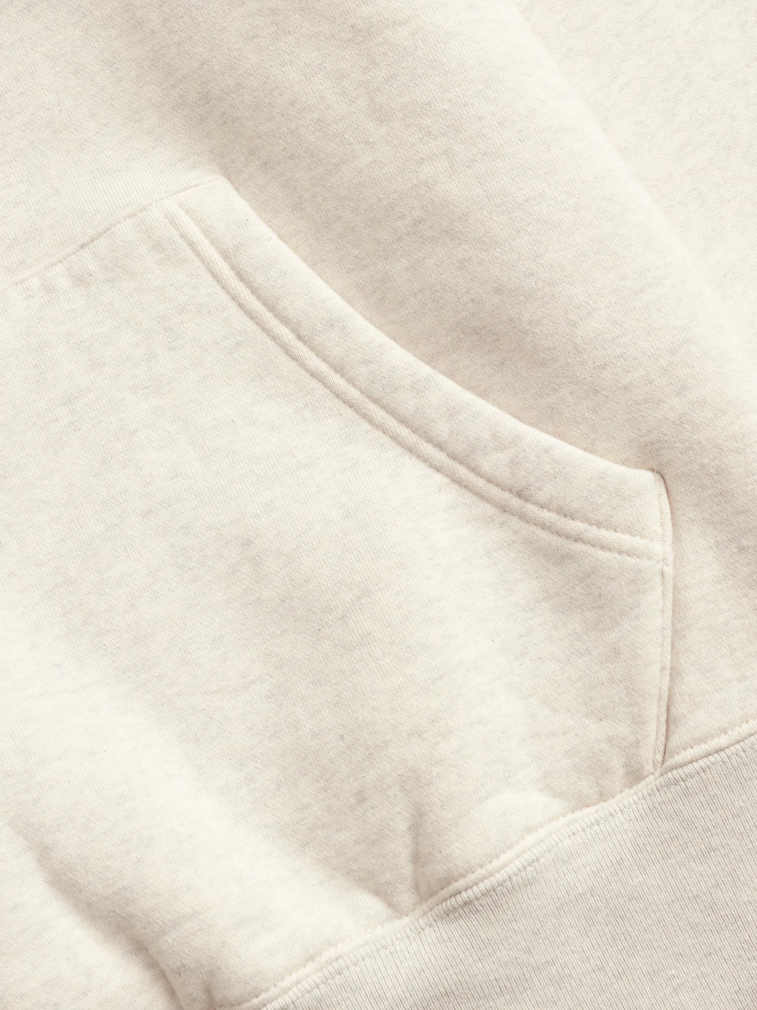 Japan-Made Fleece Hoodie in Oatmeal - Image 5