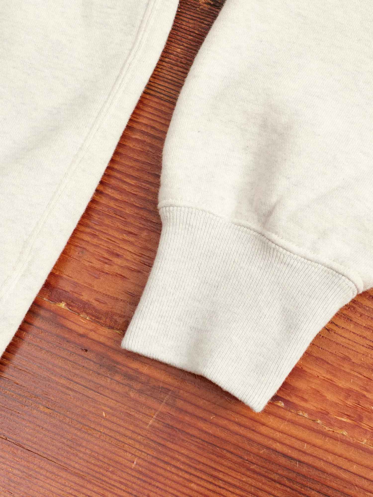 Japan-Made Fleece Hoodie in Oatmeal - Image 6