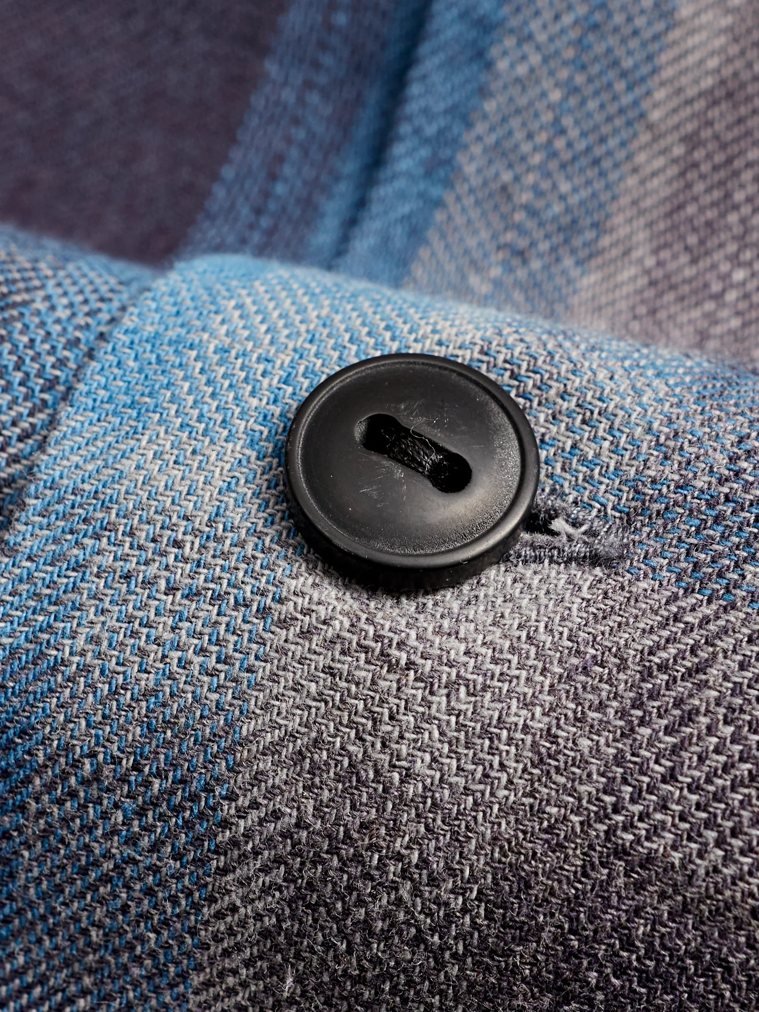 Jaspé Twill Camp Workshirt in Black/Blue - Image 6