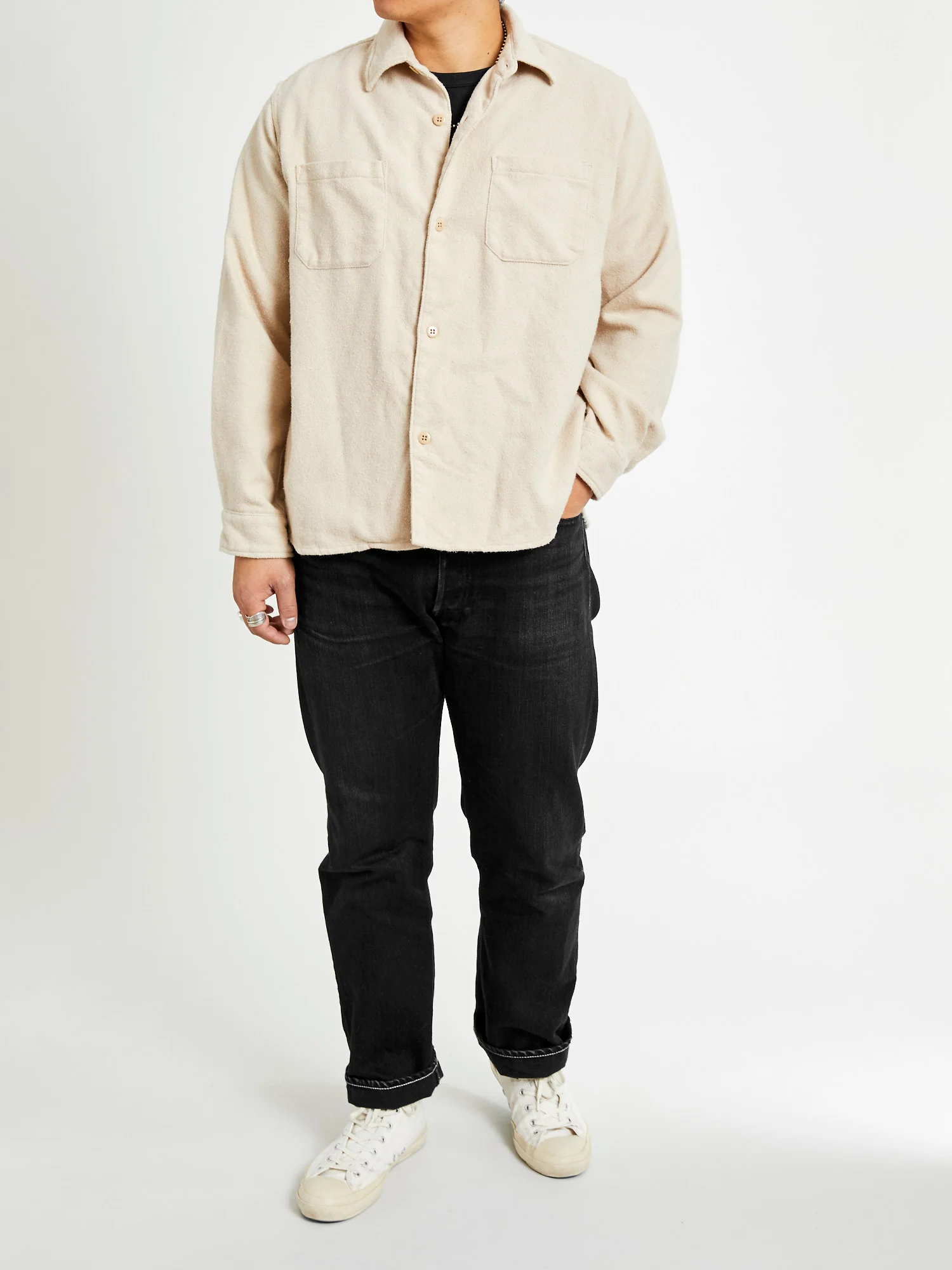 Jazz Nep Work Shirt in Beige - Image 9