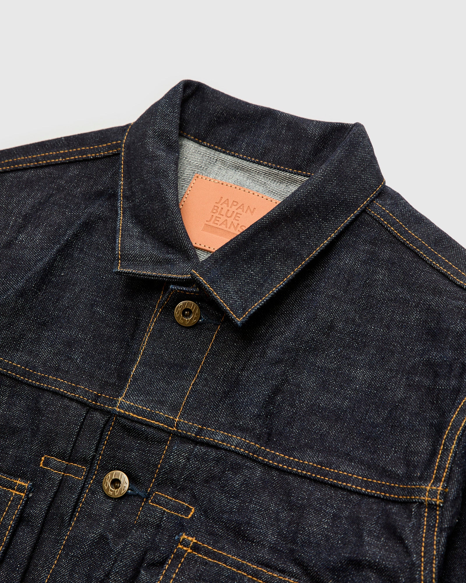 JBGJ1000-ID 14.8oz Type 2 Denim Jacket in Rinsed Indigo - Image 4