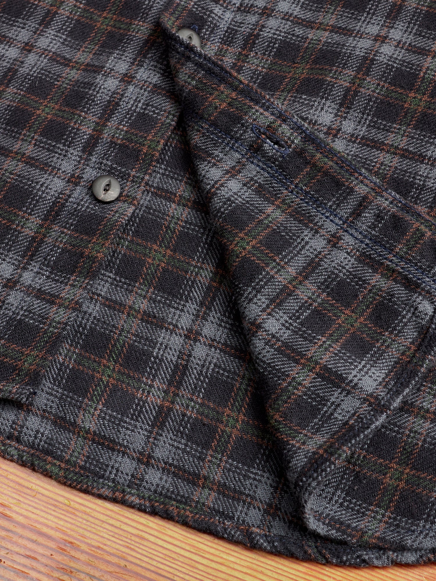 Jepson Work Shirt in Black Plaid - Image 6