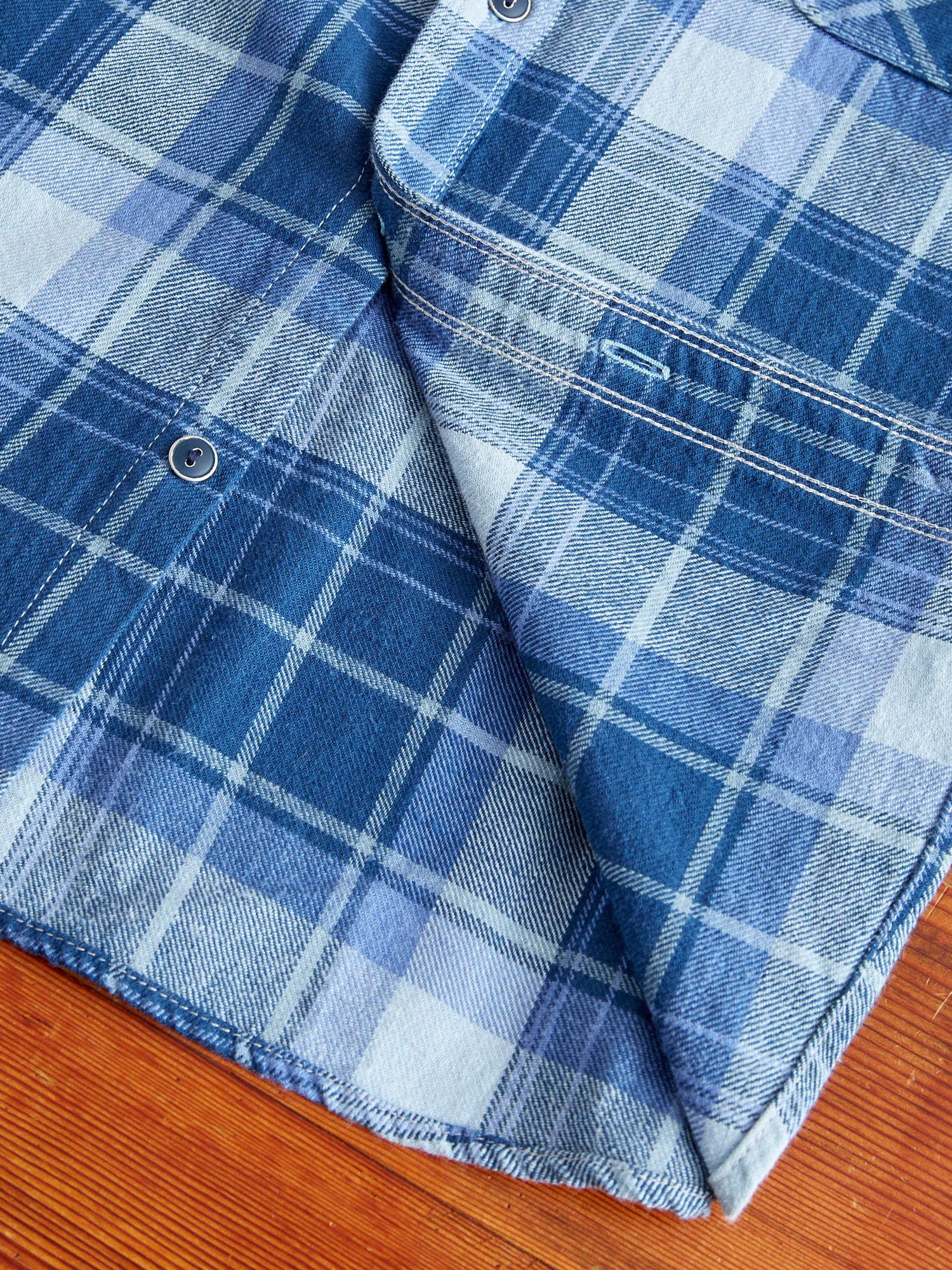 Jepson Work Shirt in Minaret Blue Plaid - Image 7
