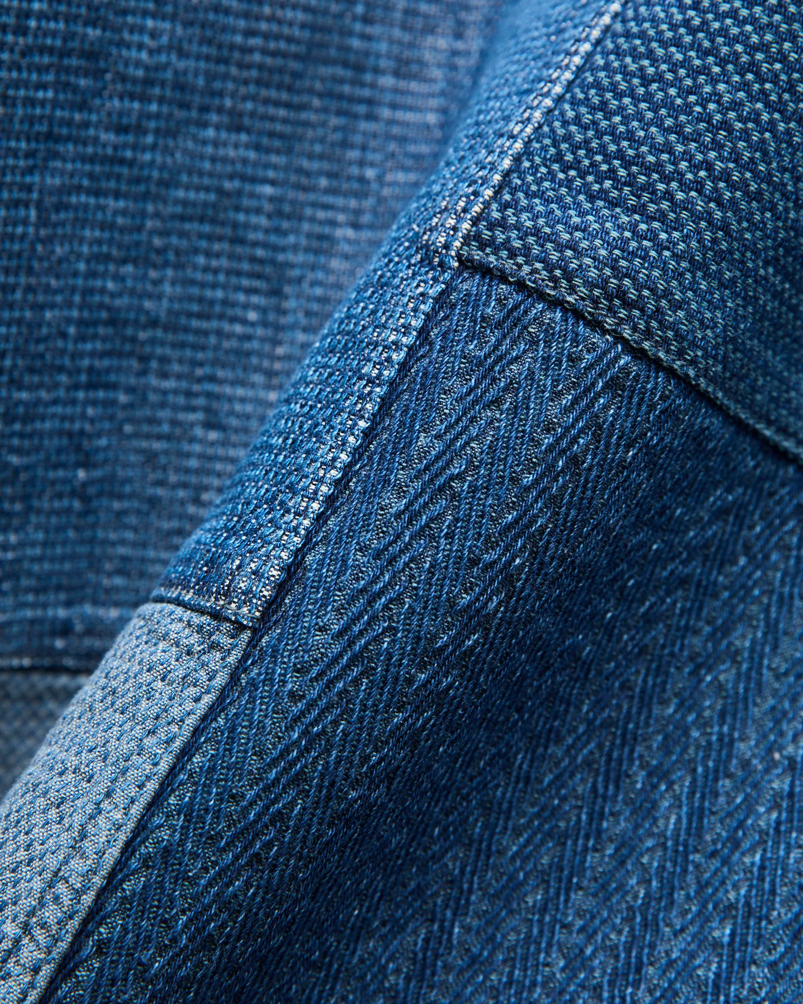 Patchwork Haori Jacket in Indigo 3-Year Wash - Image 8