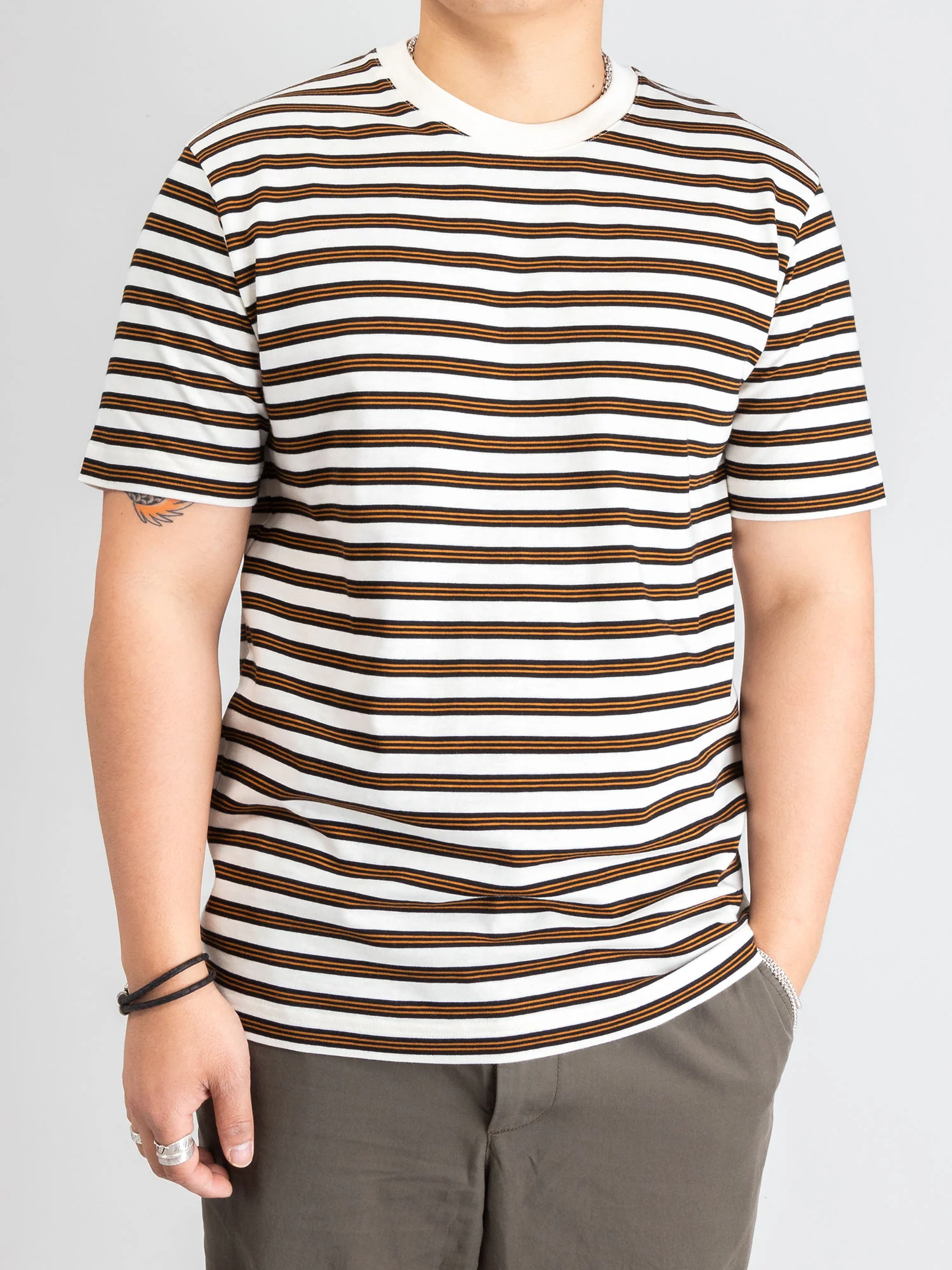 Johannes Nautical Stripe T-Shirt in Ecru - Image 2