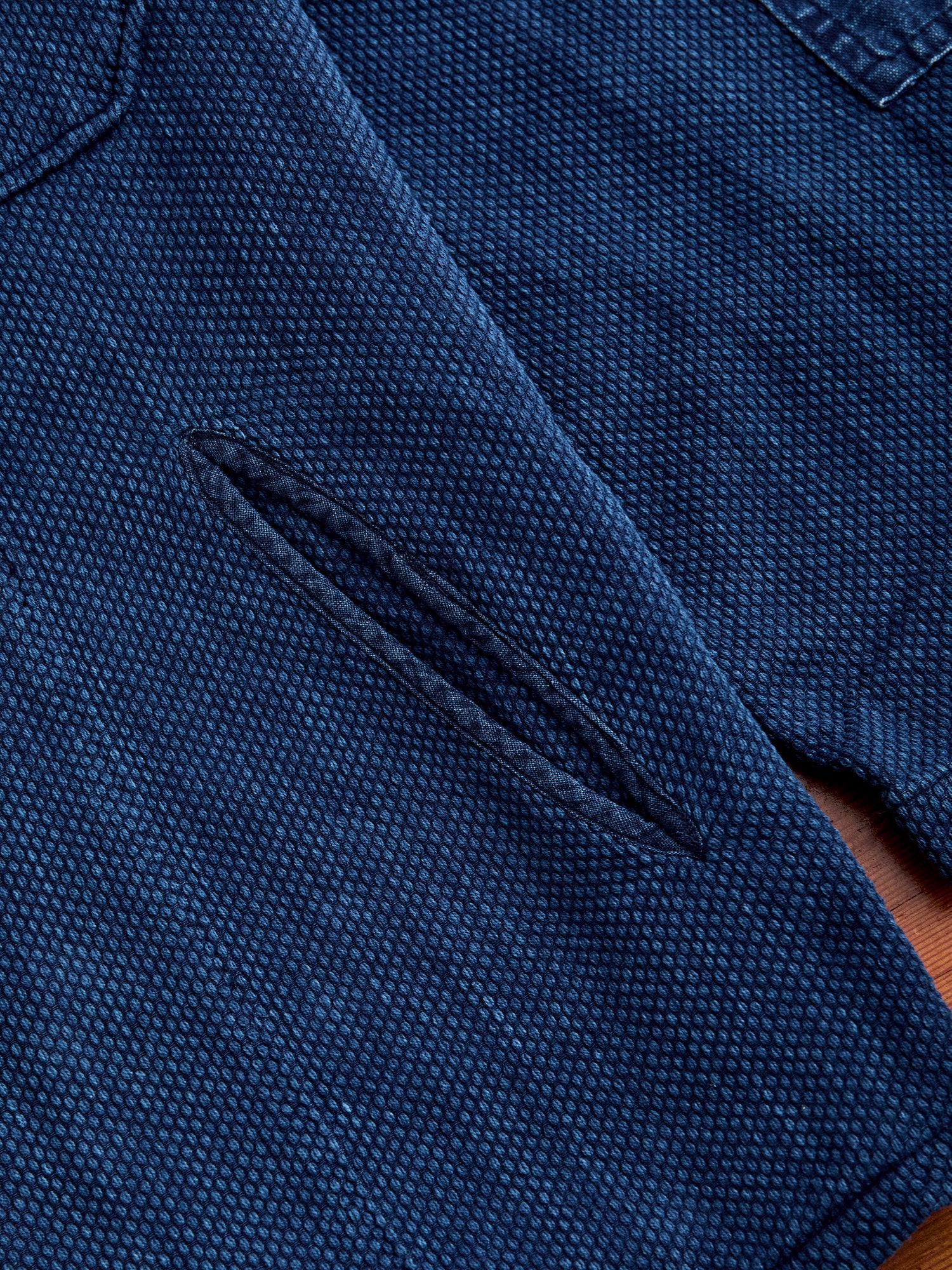 "Kasezome" Sashiko Utility Shirt in Indigo - Image 7