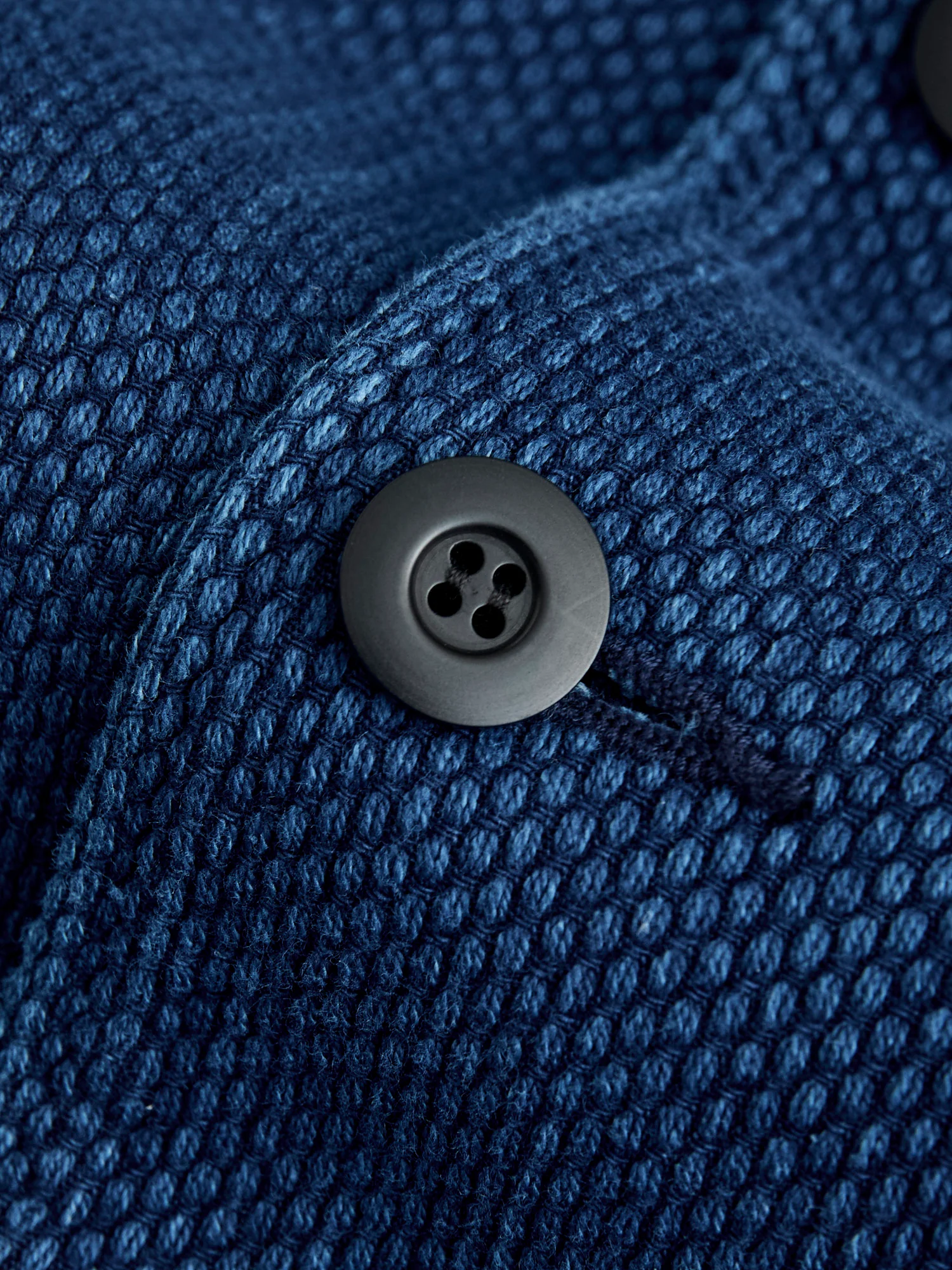 "Kasezome" Sashiko Utility Shirt in Indigo - Image 8