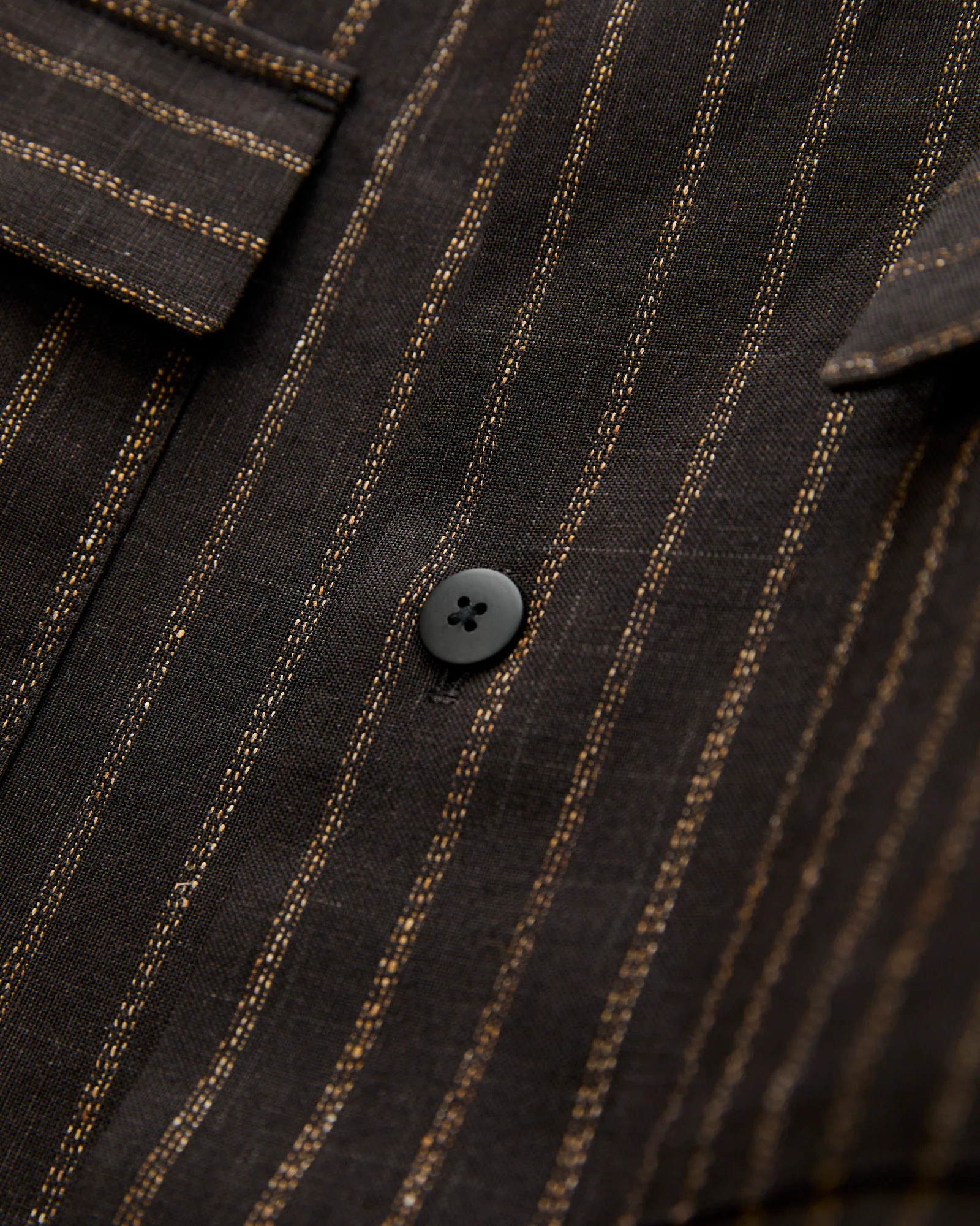 Keesey Shirt Stripes LS in Black - Image 5