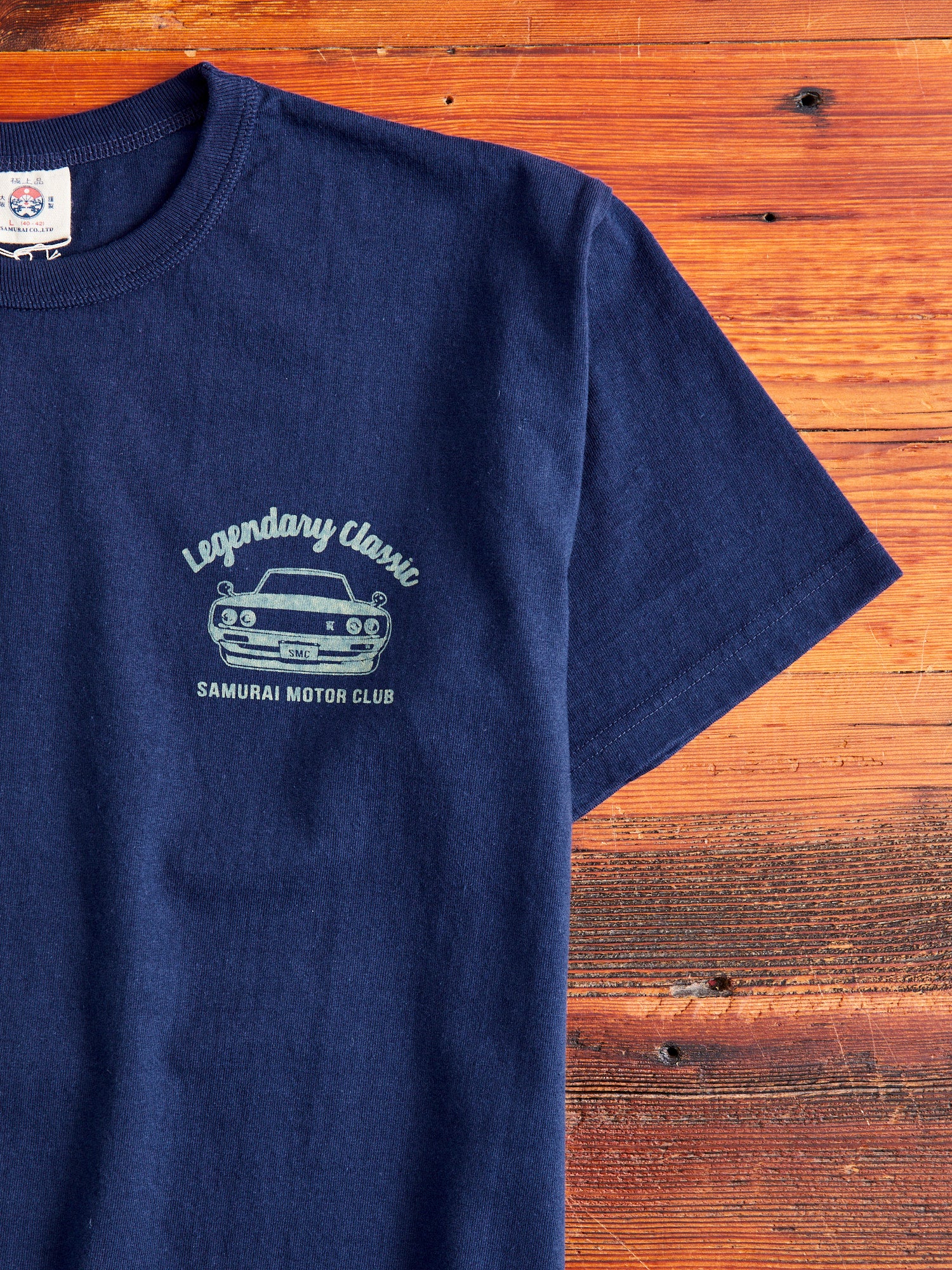 "Ken & Mary" Heavyweight T-Shirt in Navy - Image 5