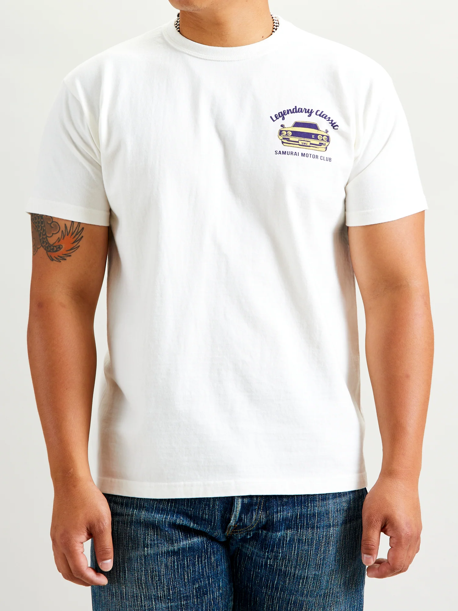 "Ken & Mary" Heavyweight T-Shirt in White - Image 3