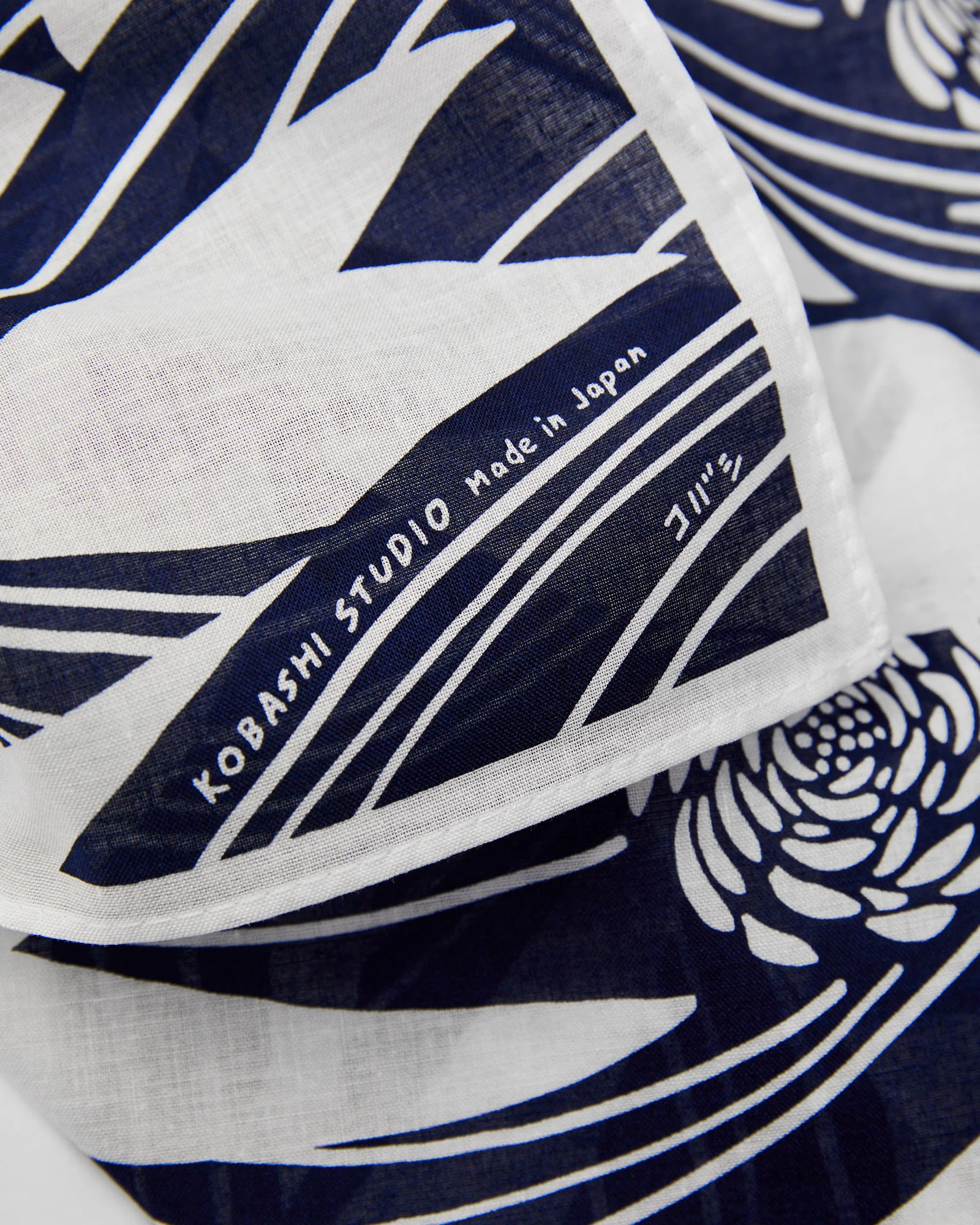 Kiku-Sui Bandana in Navy - Image 3