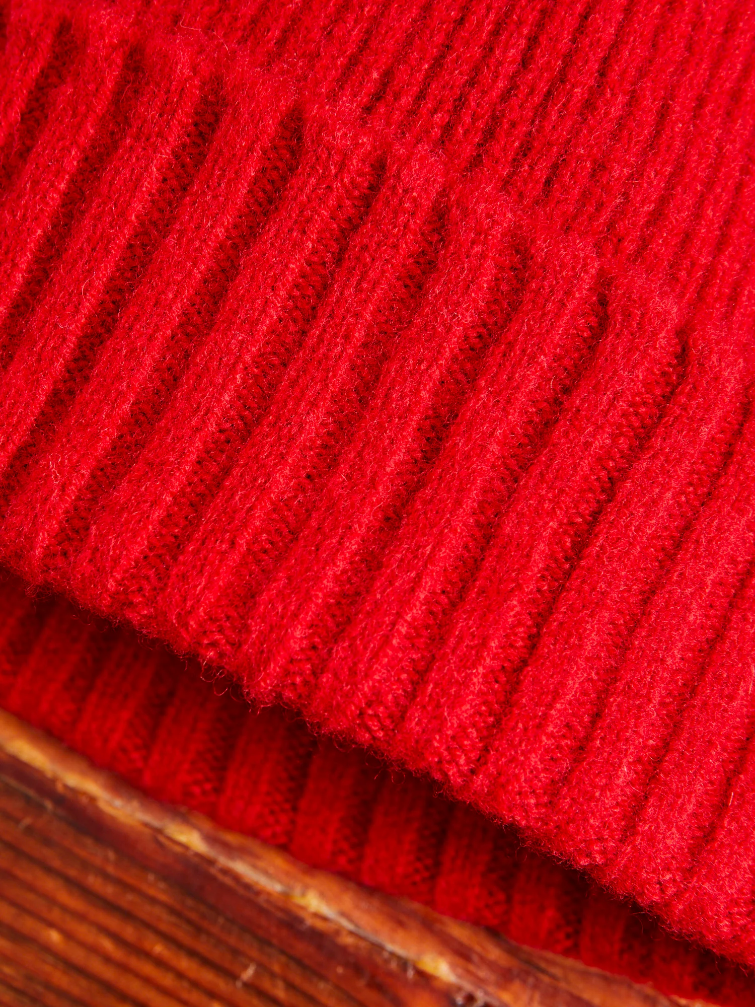 "King Jammy" Wool Beanie in Red Fire - Image 2