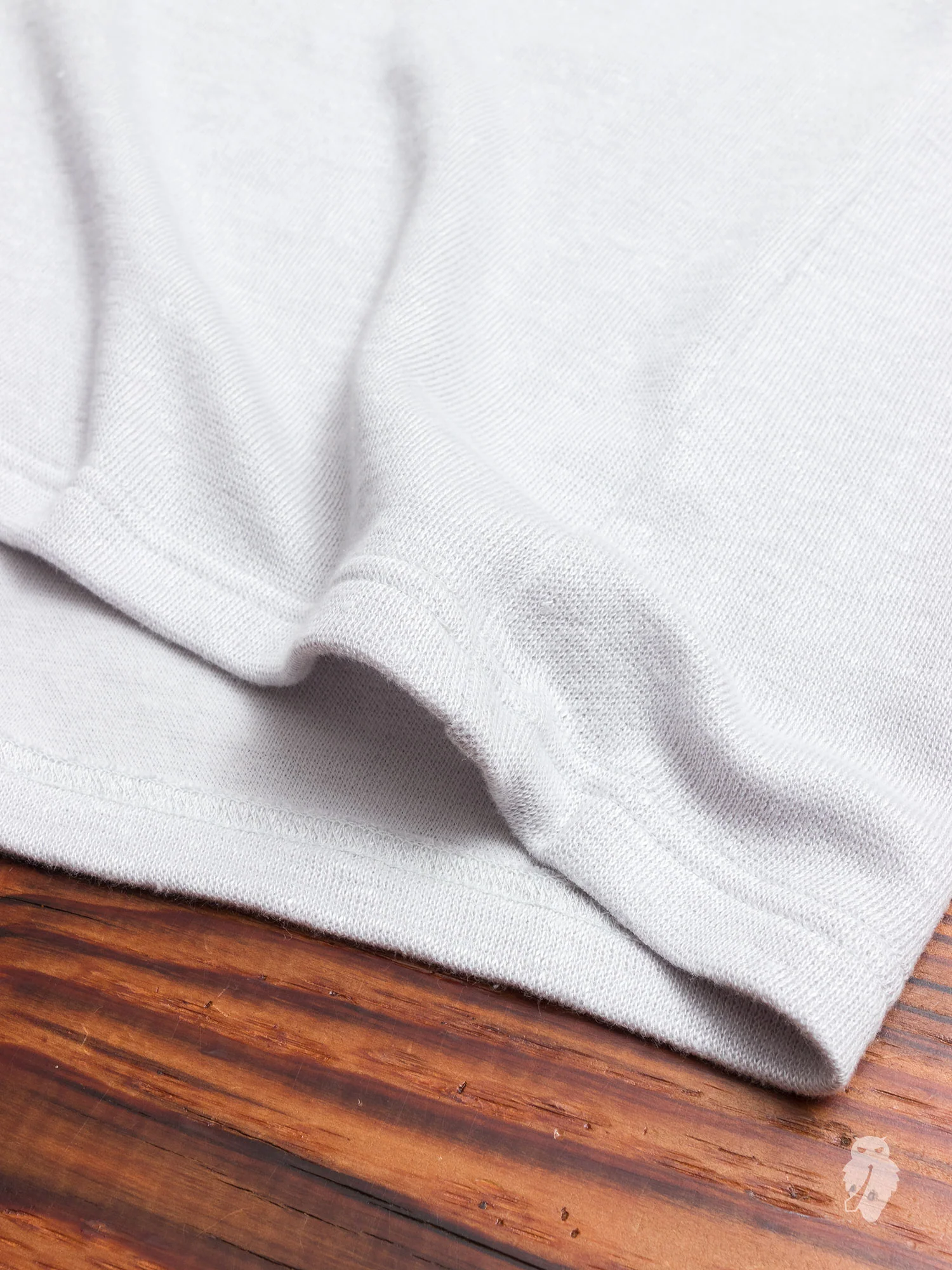 Knit Linen T-Shirt in Fog - Image 4