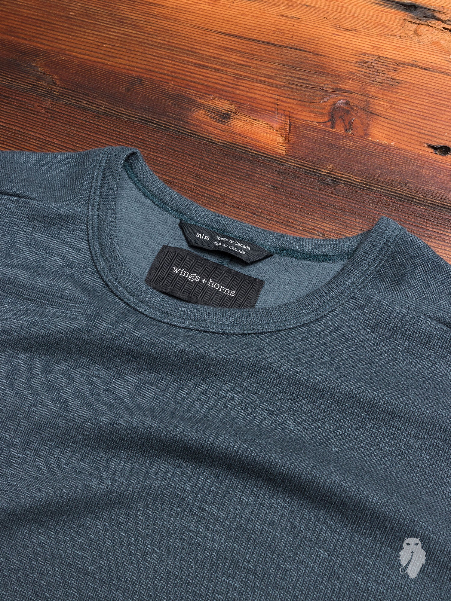 Knit Linen T-Shirt in Shadow - Image 3