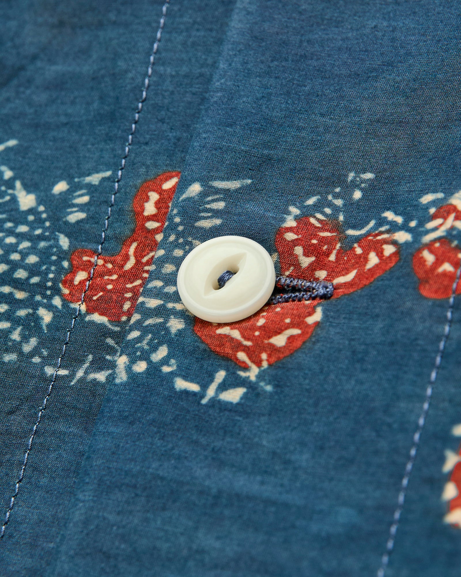 Koi Lake Camp Shirt in Indigo Madder Silk - Image 5