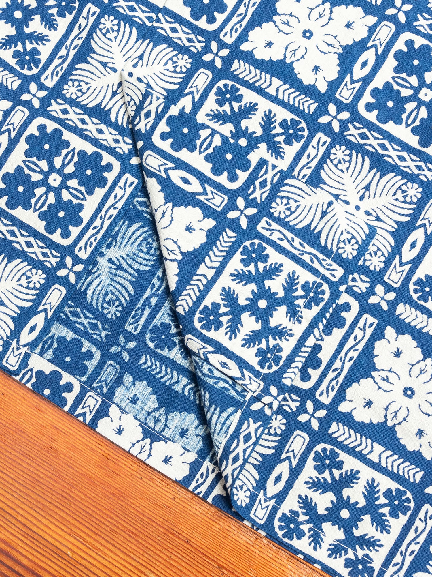 Lahaina Print Hawaiian Shirt in Indigo - Image 4