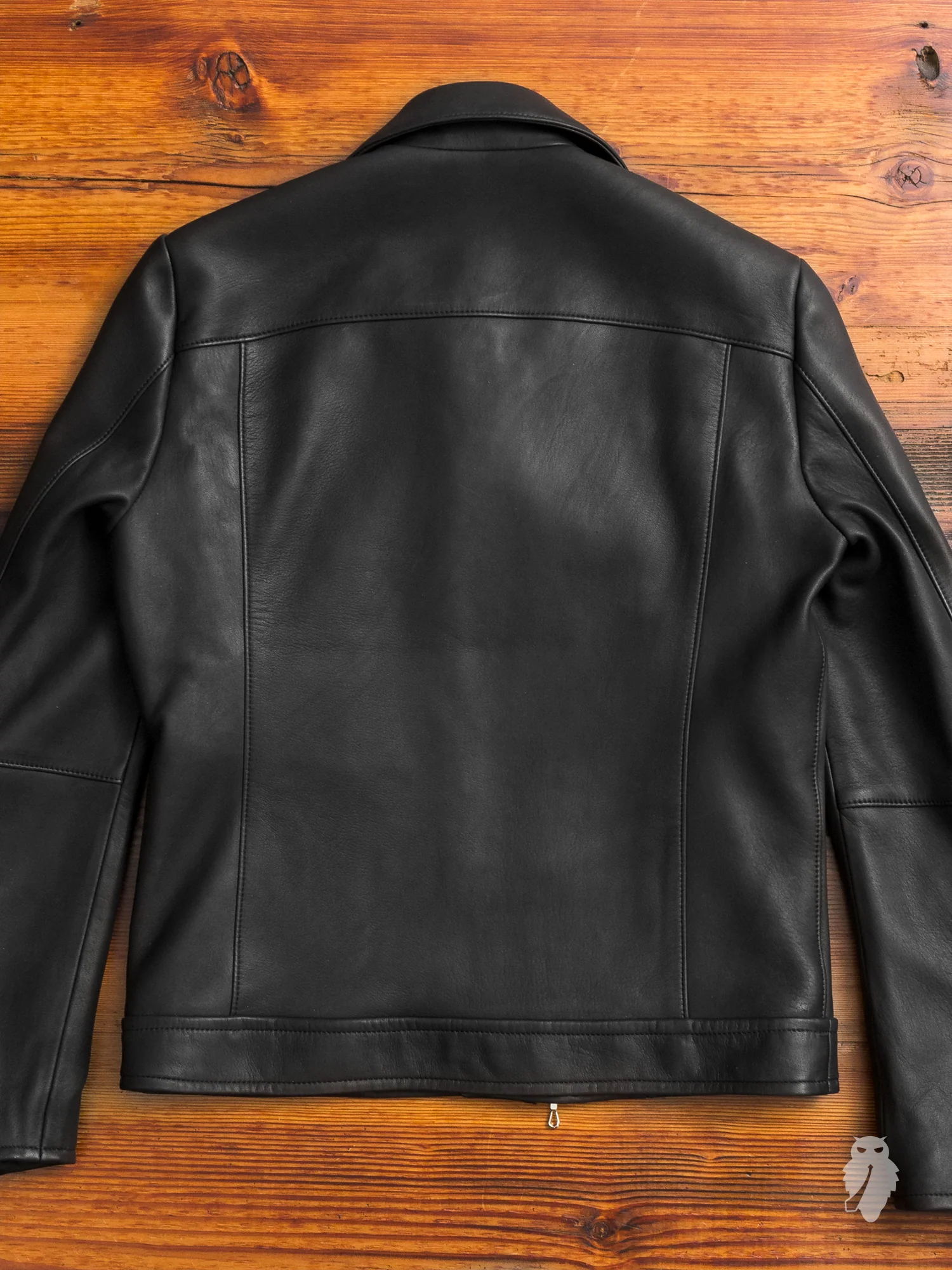 Lamb Leather Double Rider Jacket in Black - Image 12