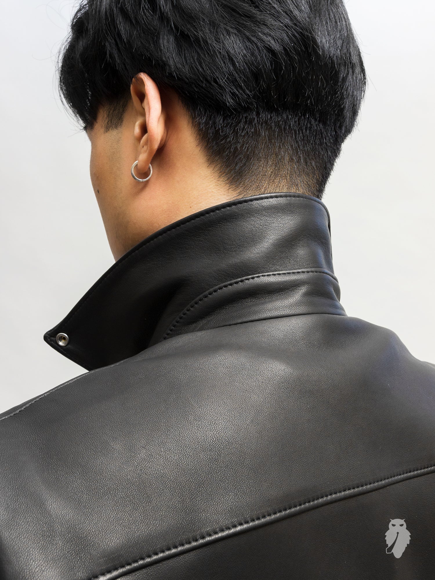 Lamb Leather Double Rider Jacket in Black - Image 4