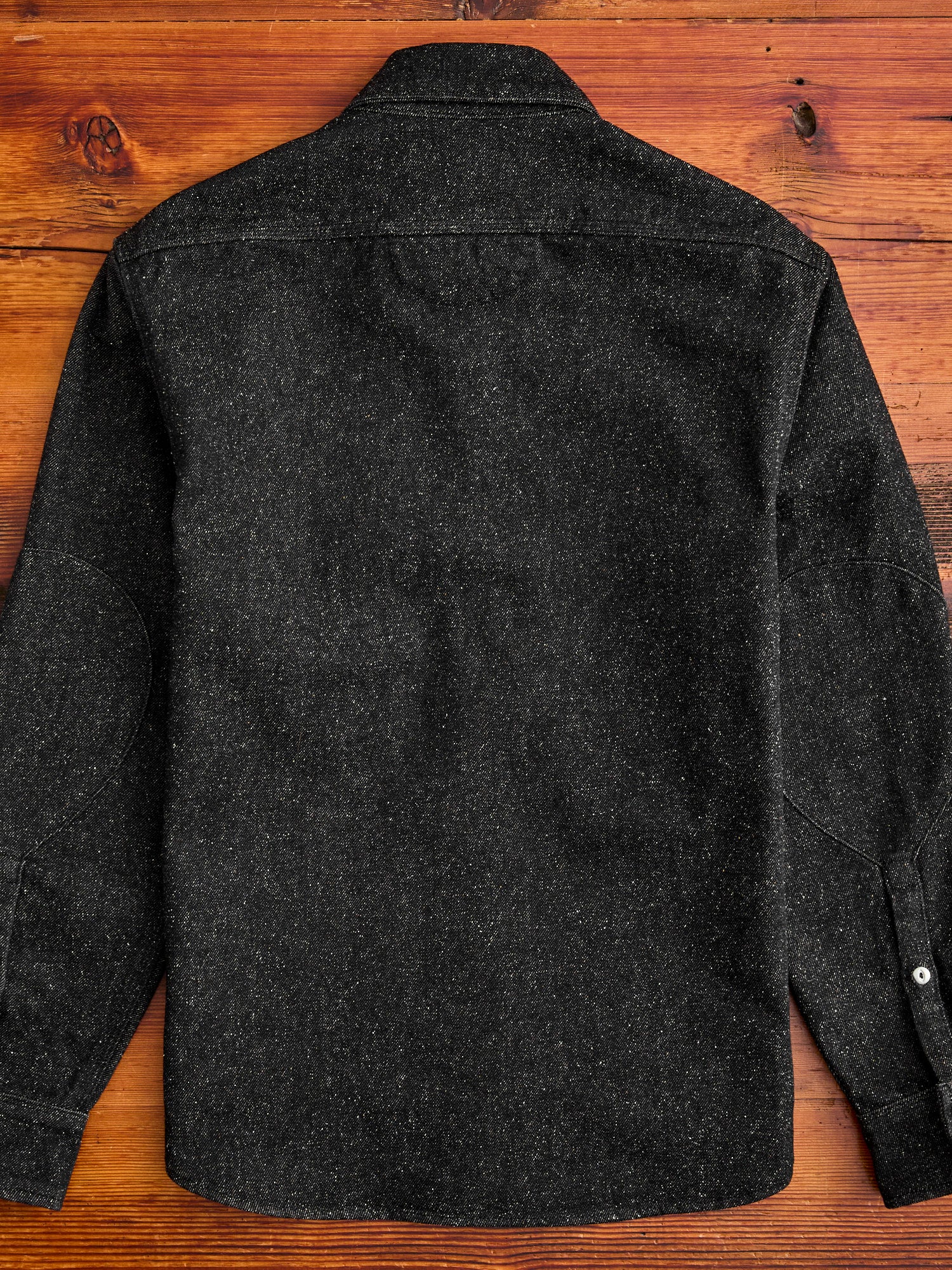 Lambert Work Shirt in Black Nep Denim - Image 11