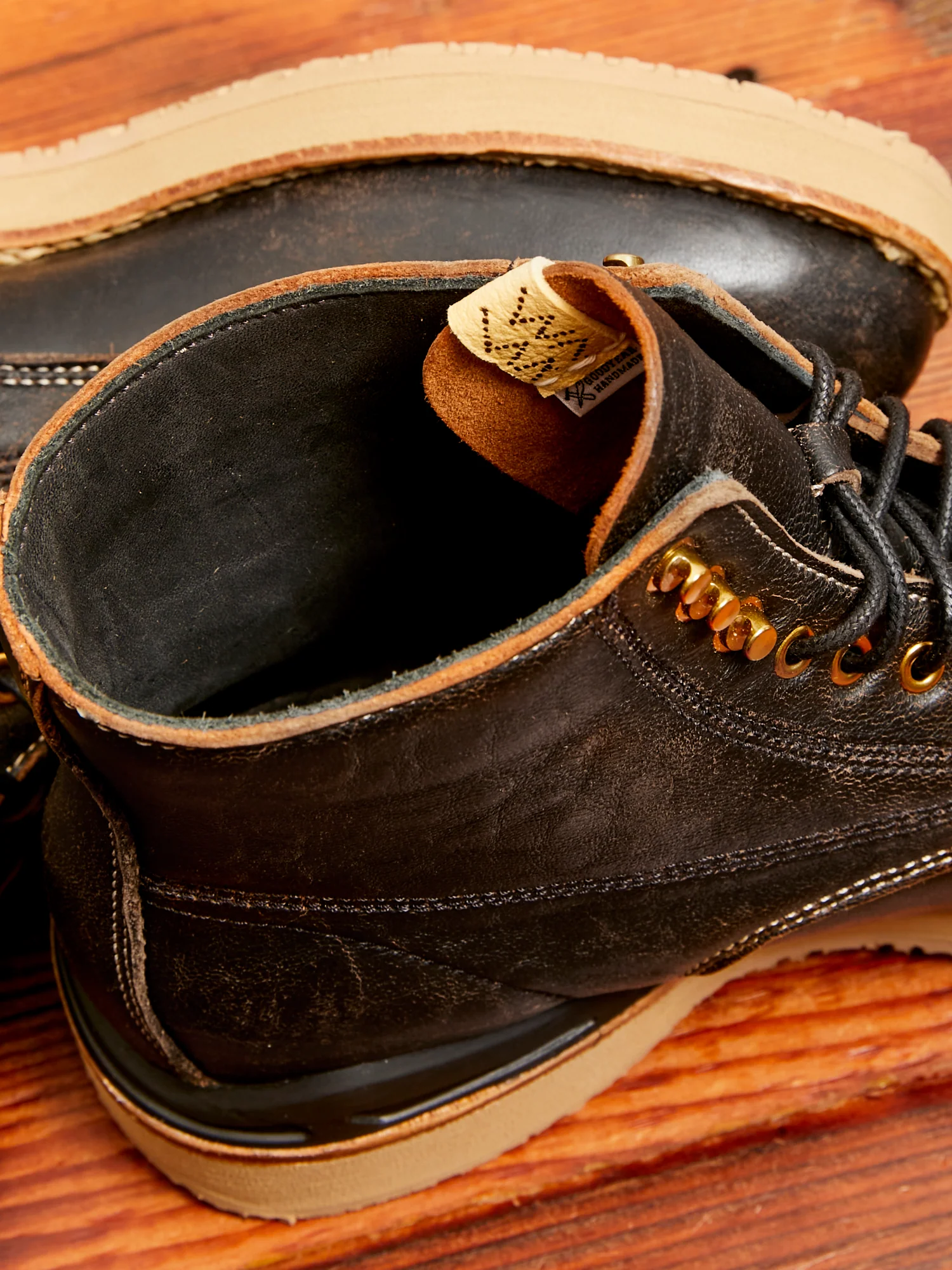 Lambskin Virgil Boots-Folk in Black - Image 4