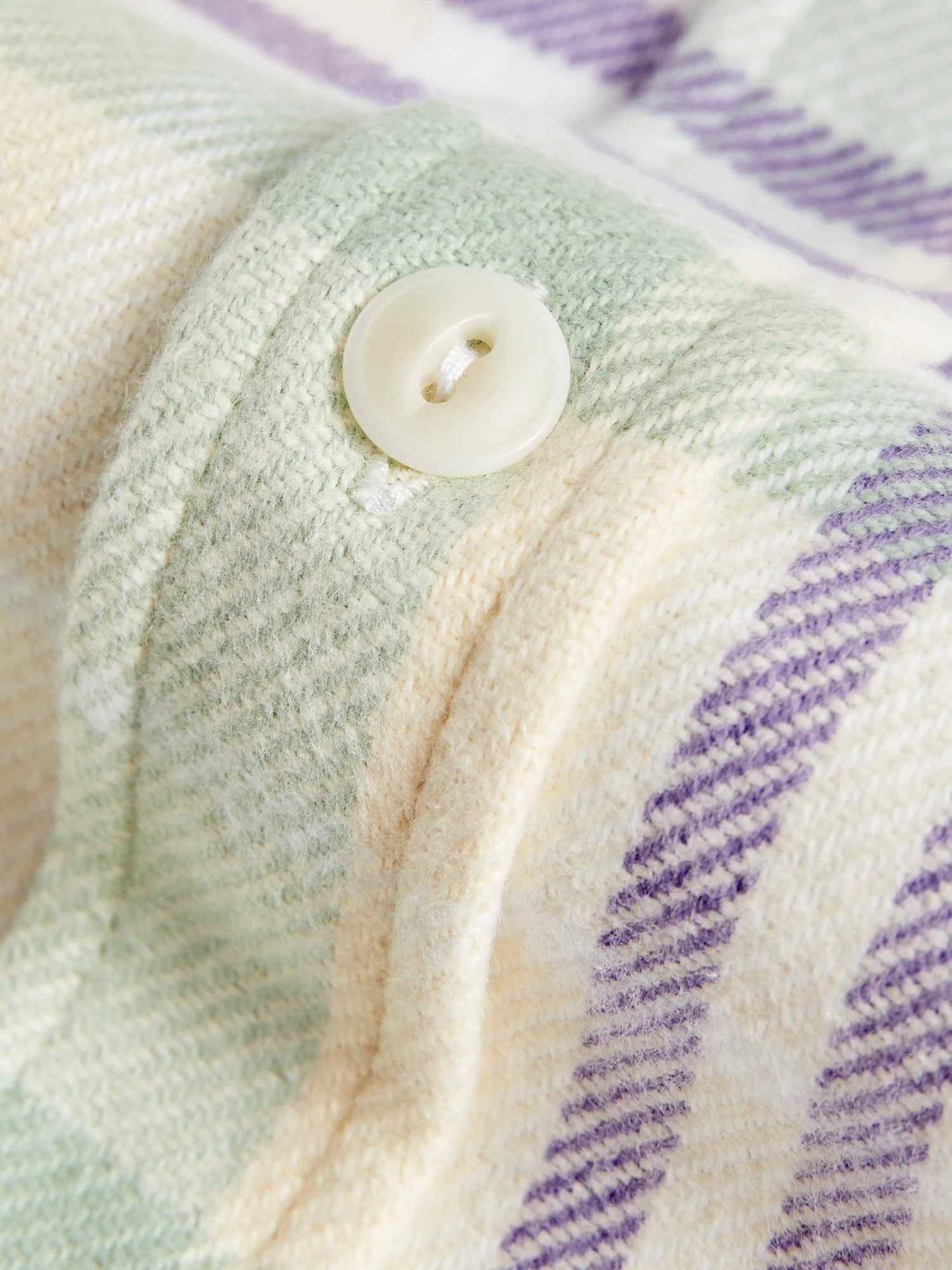 Lavanda Plaid Button-Up Shirt in Seamoss - Image 6