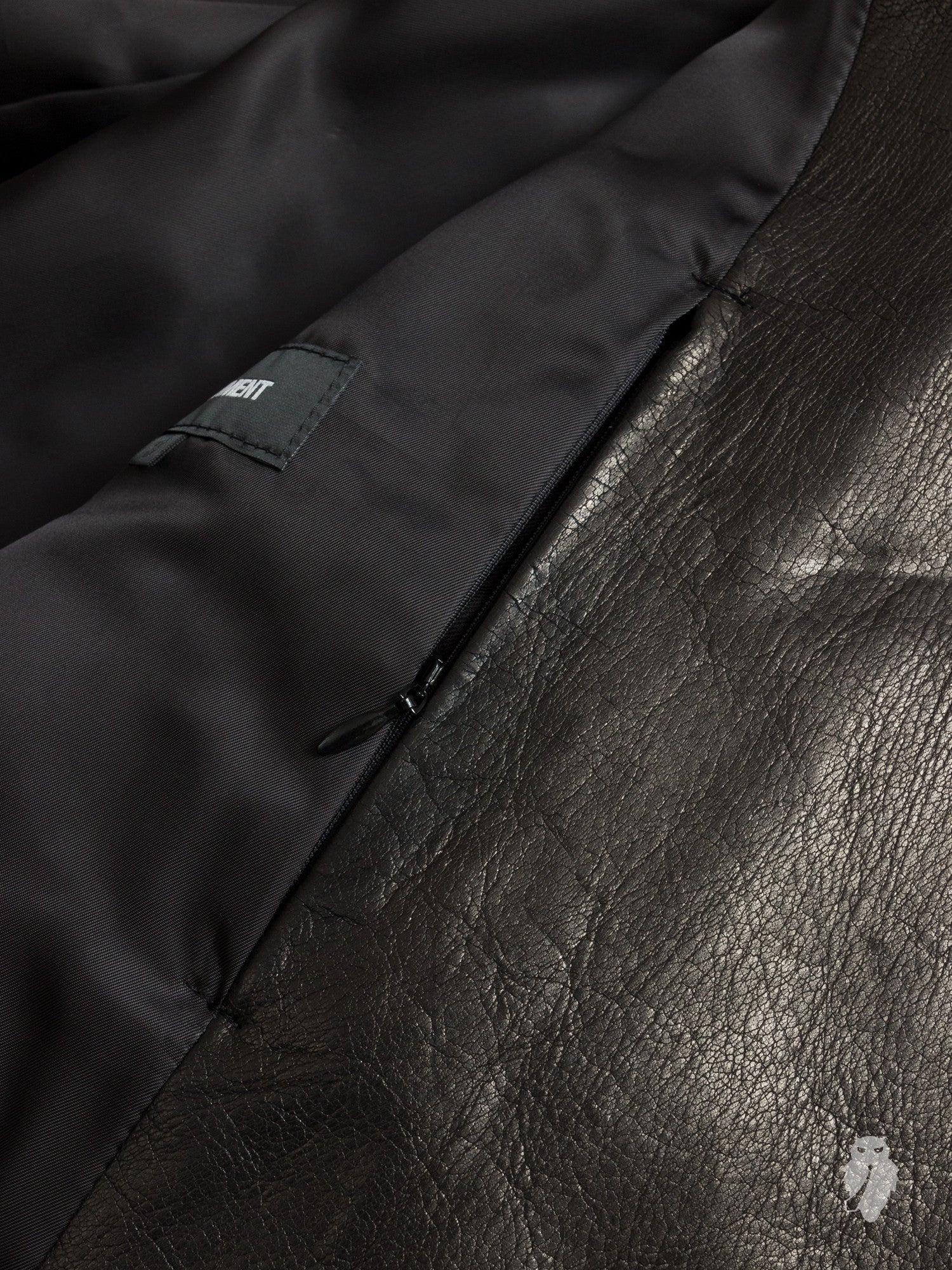 Leather Double Rider Jacket in Black - Image 7
