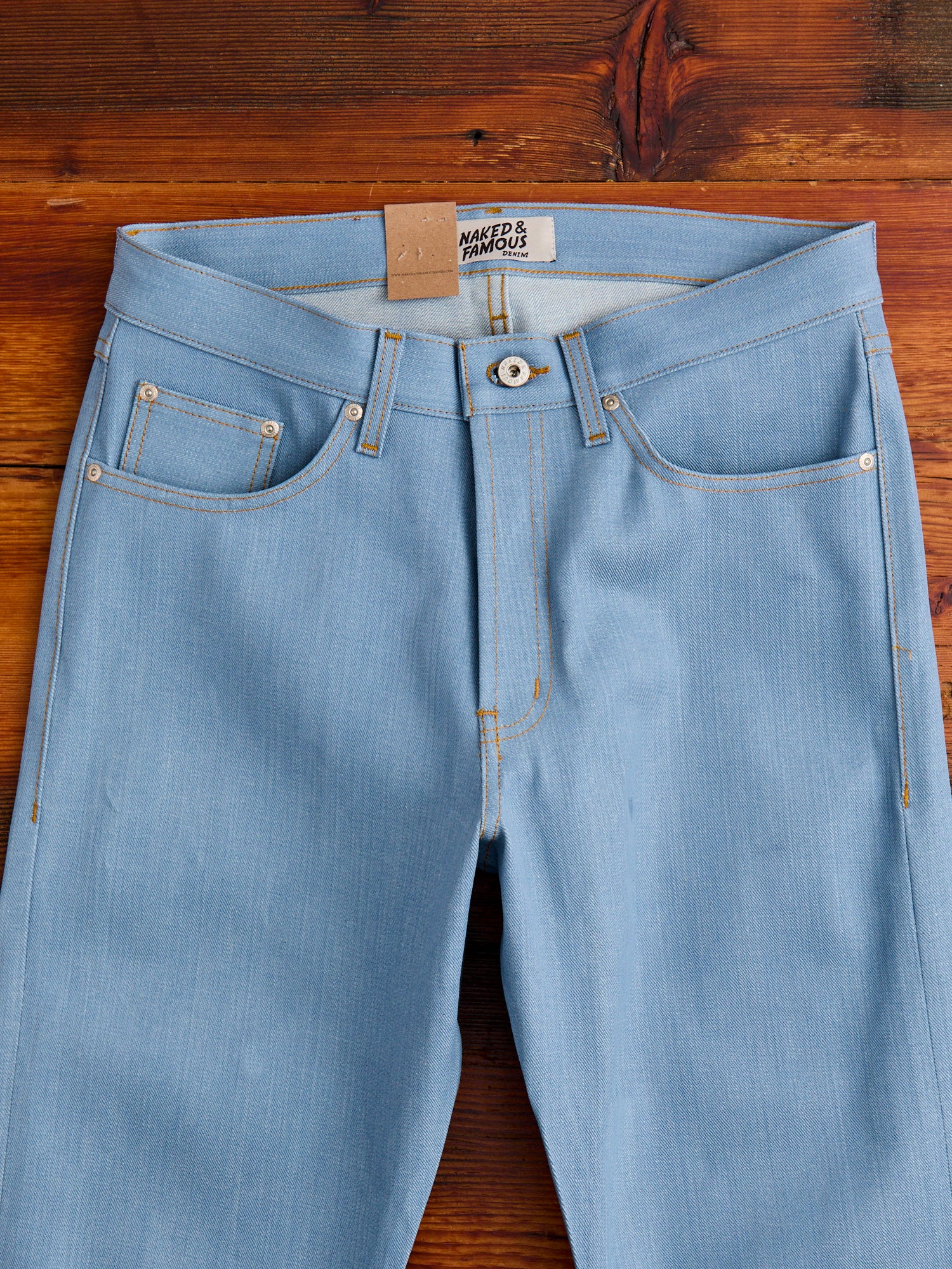 "Left Hand Twill Sky Blue" 13.75oz Selvedge Denim - True Guy Fit - Image 6